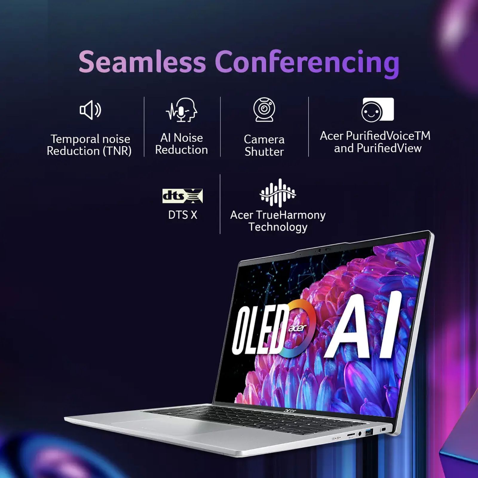 acer Swift Go 14 SFG14-73-71BY Intel Core Ultra 7 Thin & Light Laptop (16GB, 1TB SSD, Windows 11 Home, 14 inch OLED Display, MS Office 2021, Silver, 1.32 KG)_5