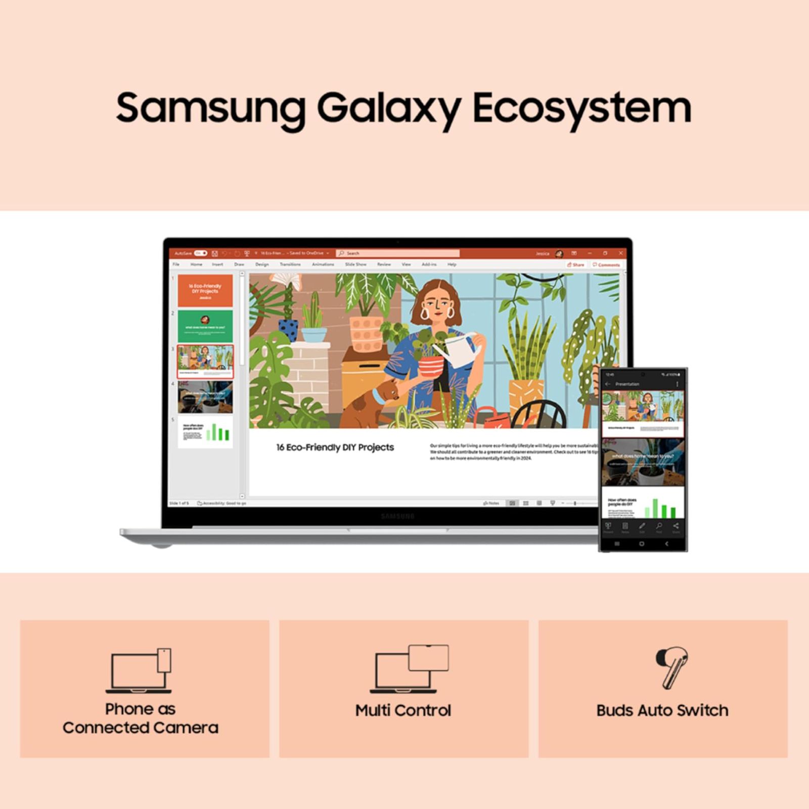 SAMSUNG Galaxy Book4 Intel Core i5 13th Gen Thin & Light Laptop (16GB, 512GB SSD, Windows 11 Home, 15.6 inch Full HD LED Display, MS Office 2021, Grey, 1.55 KG)_9