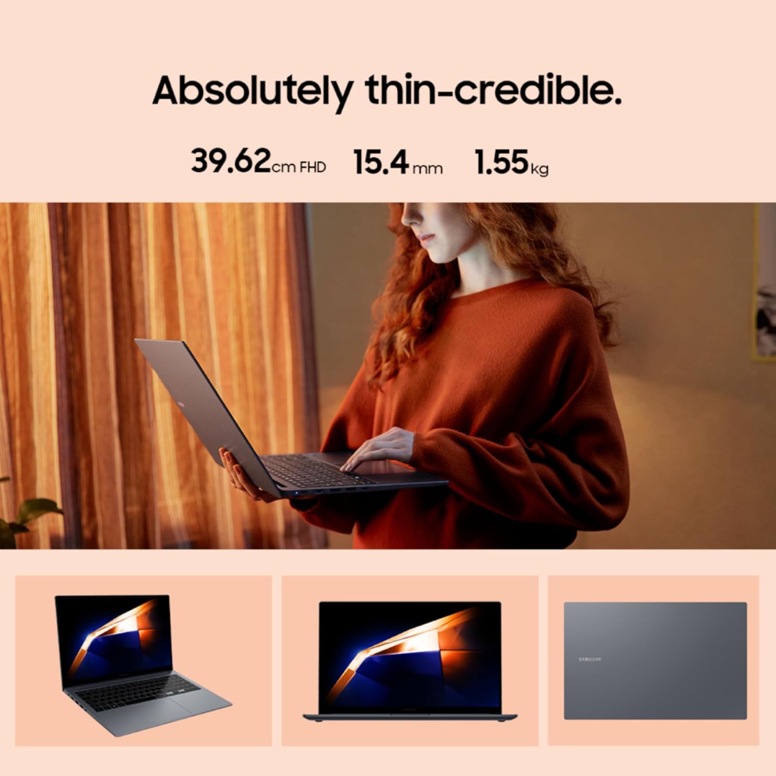 SAMSUNG Galaxy Book4 Intel Core i7 13th Gen Thin & Light Laptop (16GB, 512GB SSD, Windows 11 Home, 15.6 inch Full HD LED Display, MS Office 2021, Grey, 1.55 KG)_12