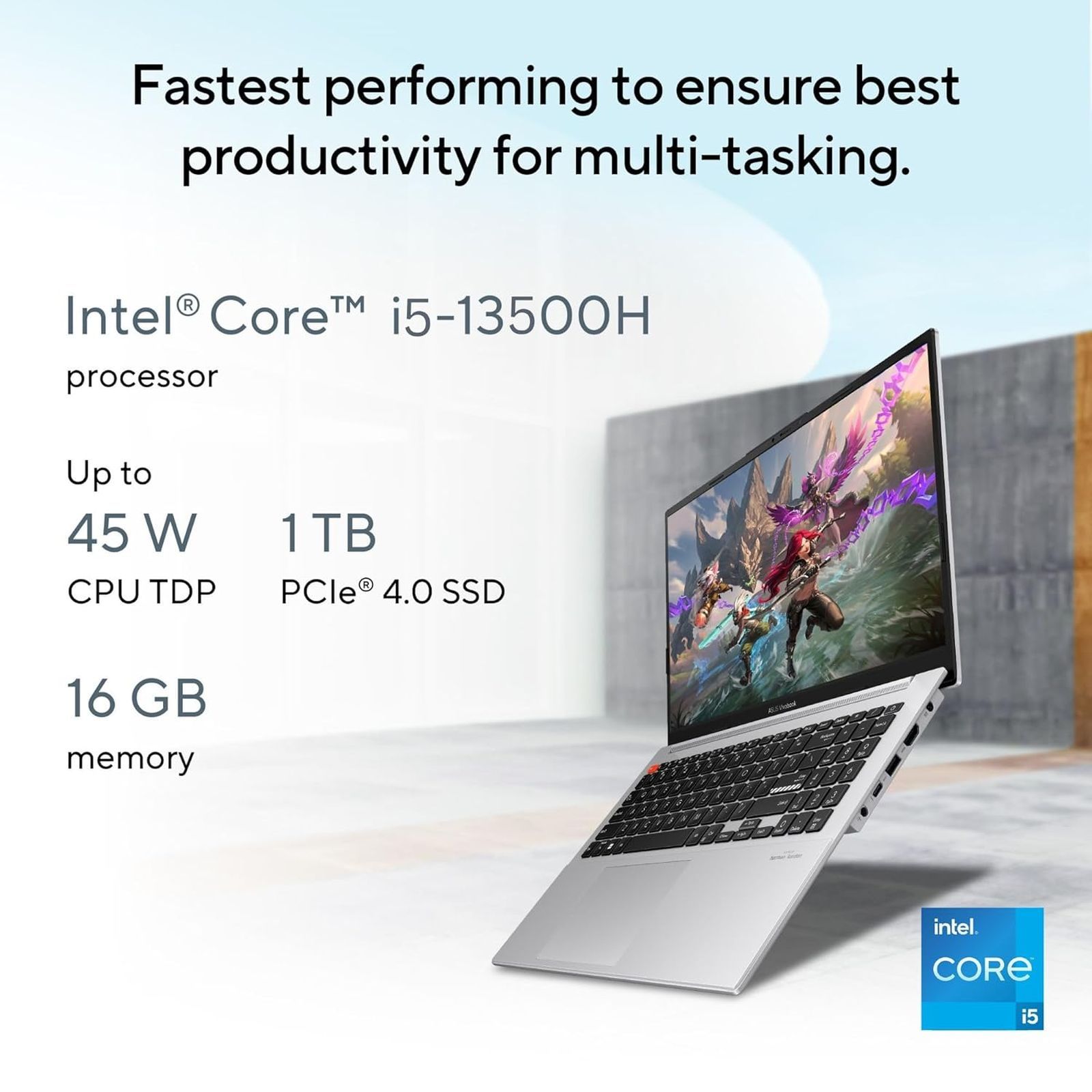 ASUS Vivobook S Intel Core i5 13th Gen Thin & Light Laptop (16GB, 1TB SSD, Windows 11 Home, 15.6 inch OLED Display, MS Office 2021, Cool Silver, 1.7 KG)_9