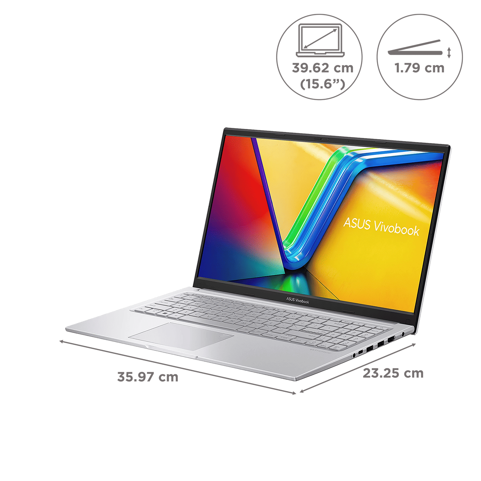 ASUS Vivobook 15 X1504ZA-NJ522WS Intel Core i5 12th Gen Thin & Light Laptop (8GB, 512GB SSD, Windows 11 Home, 15.6 inch Full HD Display, MS Office Home & Student 2021, Cool Silver, 1.70 KG)_2