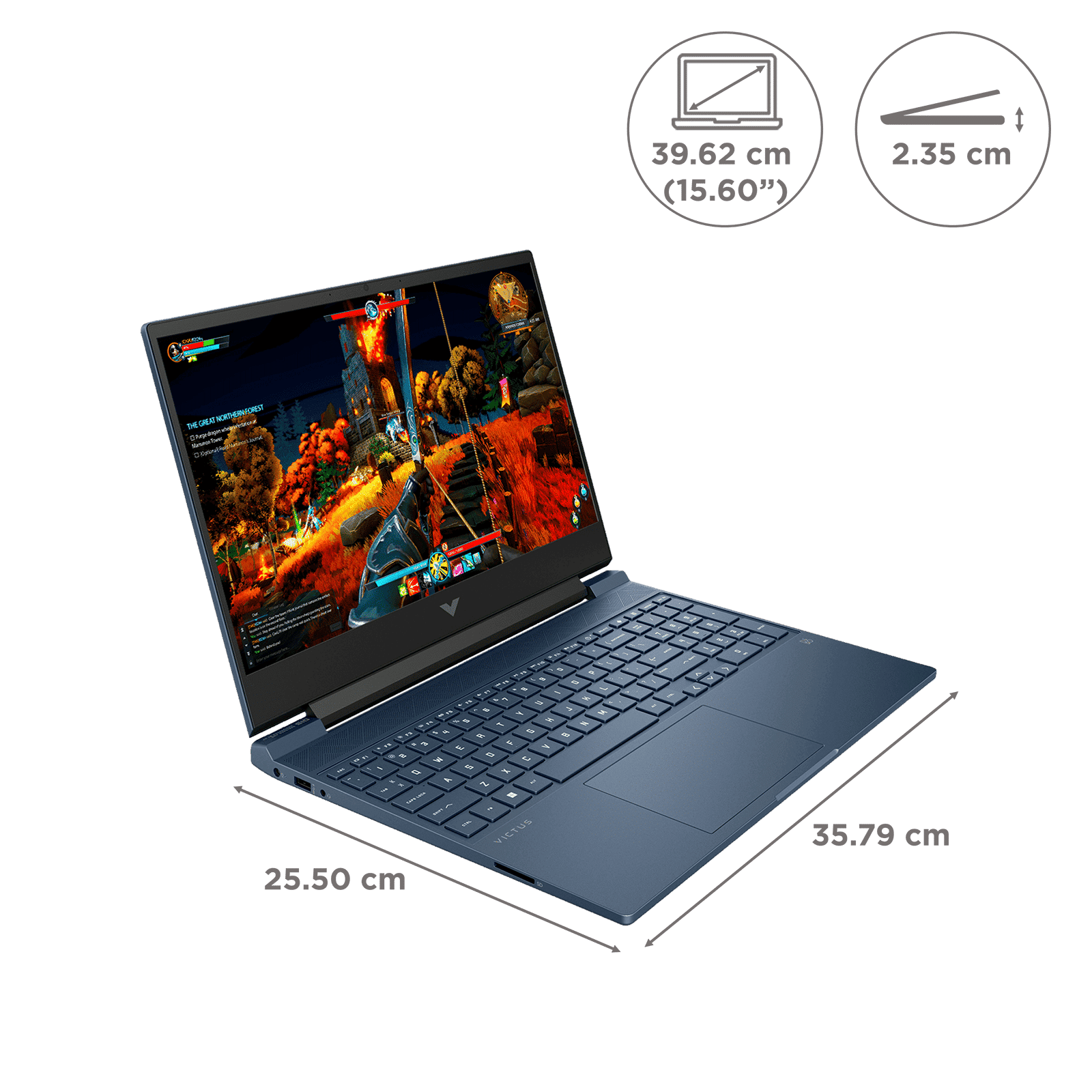 HP Victus 15 FA0888TX Intel Core i5 12th Gen Gaming Laptop (16GB, 512GB SSD, Windows 11 Home, 4GB Graphics, 15.6 inch 144 Hz FHD Display, NVIDIA GeForce RTX 3050, MS Office 2021, Performance Blue, 2.37 KG)_2