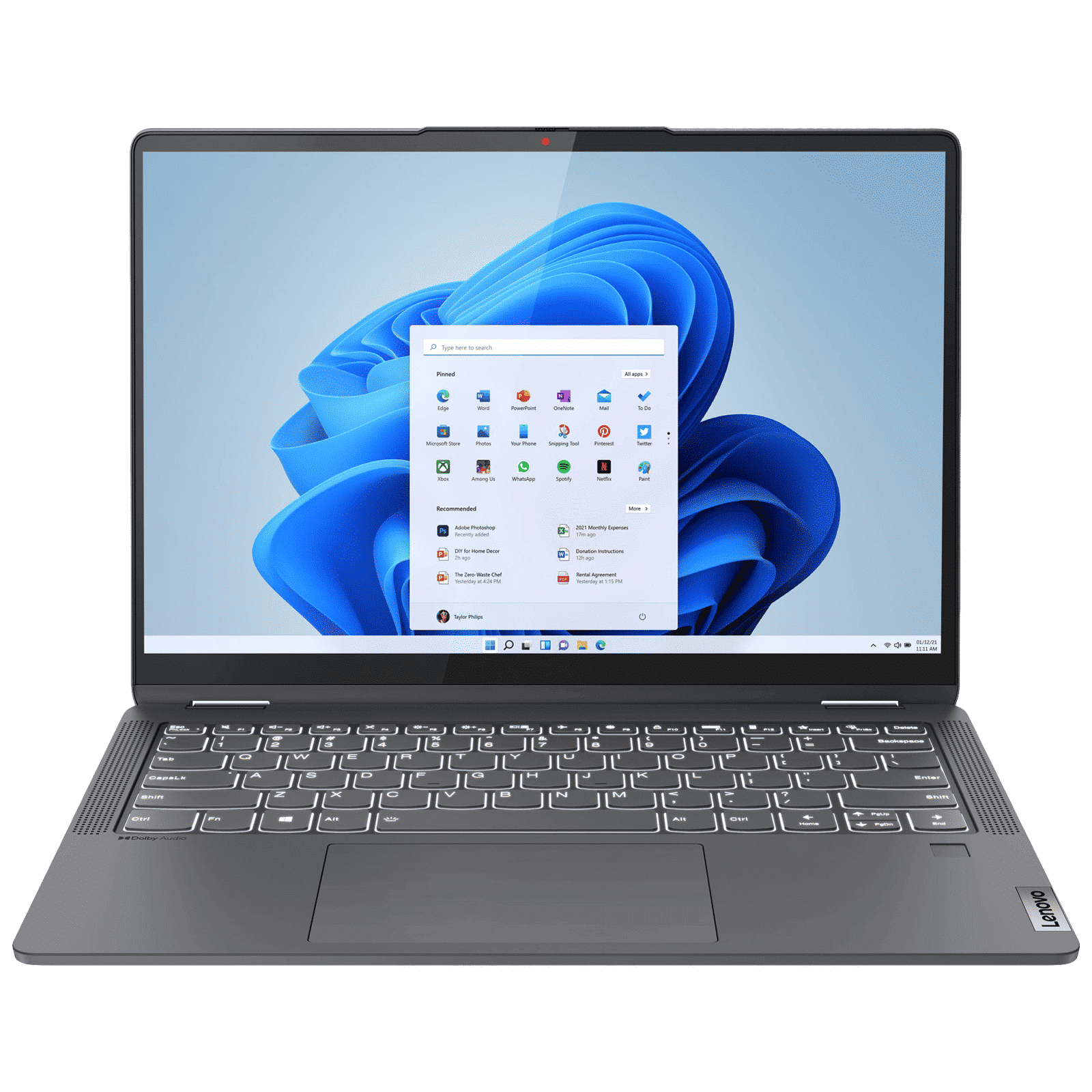 Lenovo IdeaPad Flex 5 14ALC7 AMD Ryzen 7 Touchscreen Laptop (16GB, 512GB SSD, Windows 11 Home, 14 inch WUXGA IPS Display, MS Office Home & Student 2021, Storm Grey, 1.55 KG)_7