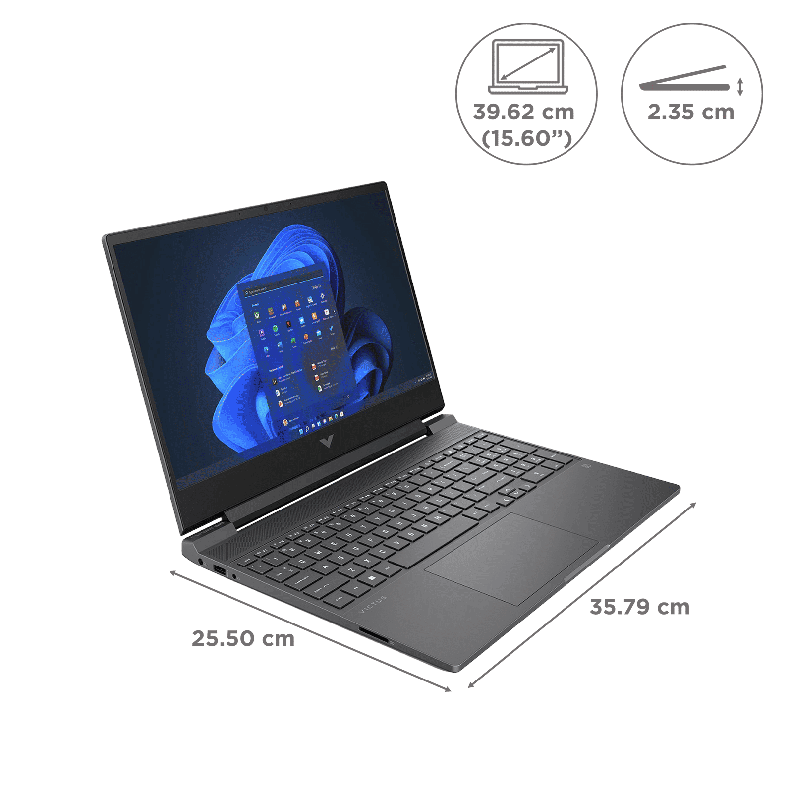 HP Victus 15 fa1279TX Intel Core i5 13th Gen Gaming Laptop (16GB, 512GB SSD, Windows 11, 6GB Graphics, 15.6 inch 144 Hz FHD Display, NVIDIA GeForce RTX 4050, MS Office 2021, Mica Silver, 2.29 KG)_2