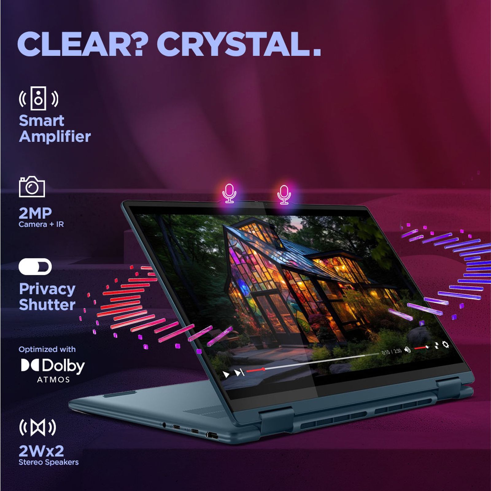 Lenovo Yoga 7 14IML9 Intel Core Ultra 5 Touchscreen 2-in-1 Laptop (16GB, 1TB SSD, Windows 11 Home, 14 inch WUXGA OLED Display, MS Office 2021, Tidal Teal, 1.49 KG)_9