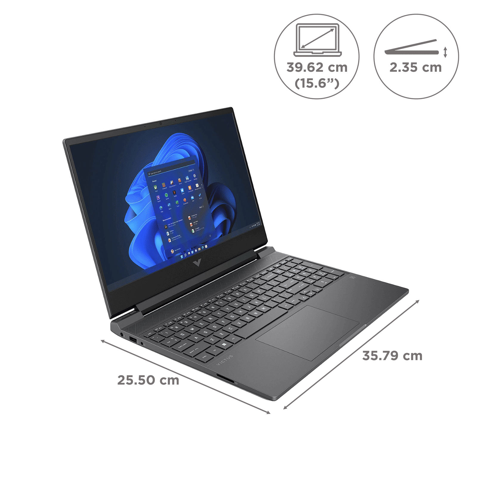 HP Victus 15 fa1332TX Intel Core i7 13th Gen Gaming Laptop (16GB, 1TB SSD, Windows 11, 6GB Graphics, 15.6 inch 144 Hz FHD Display, NVIDIA GeForce RTX 4050, MS Office 2021, Mica Silver, 2.29 KG)_2