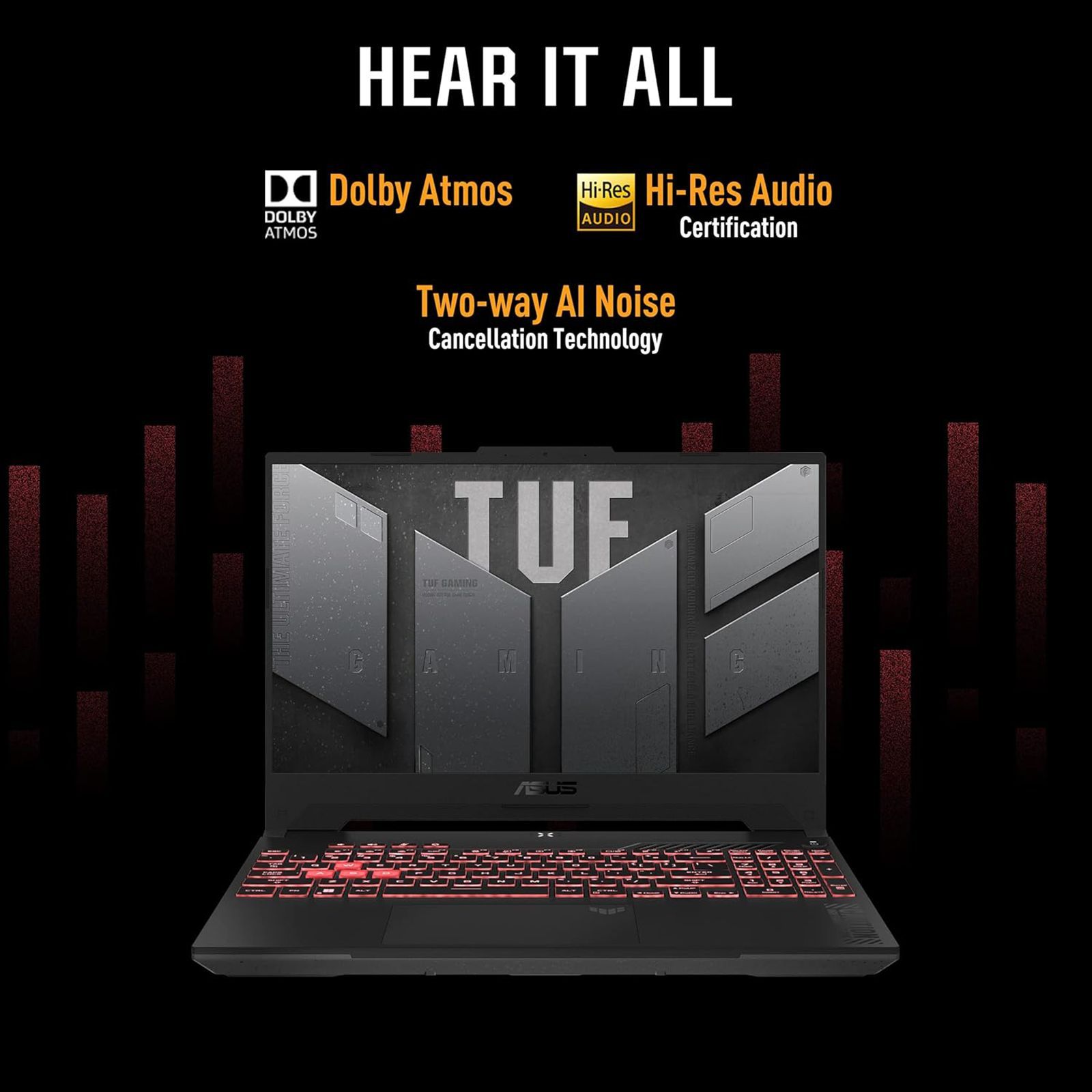 ASUS TUF Gaming A15 FA507UI-LP066WS AMD Ryzen9 Gaming Laptop (16GB, 1TB SSD, Windows 11 Home, 8GB Graphics, 15.6 inch 144 Hz Full HD IPS Display, NVIDIA GeForce RTX 4070, MS Office Home and Student 2021, Mecha Gray, 2.2 KG)_7