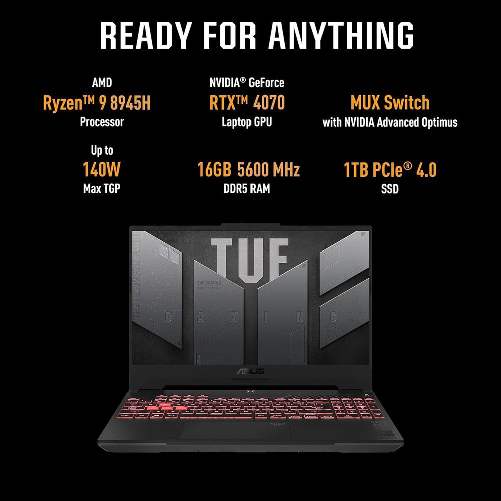 Buy ASUS TUF Gaming A15 FA507UI-LP066WS AMD Ryzen9 Gaming Laptop (16GB ...