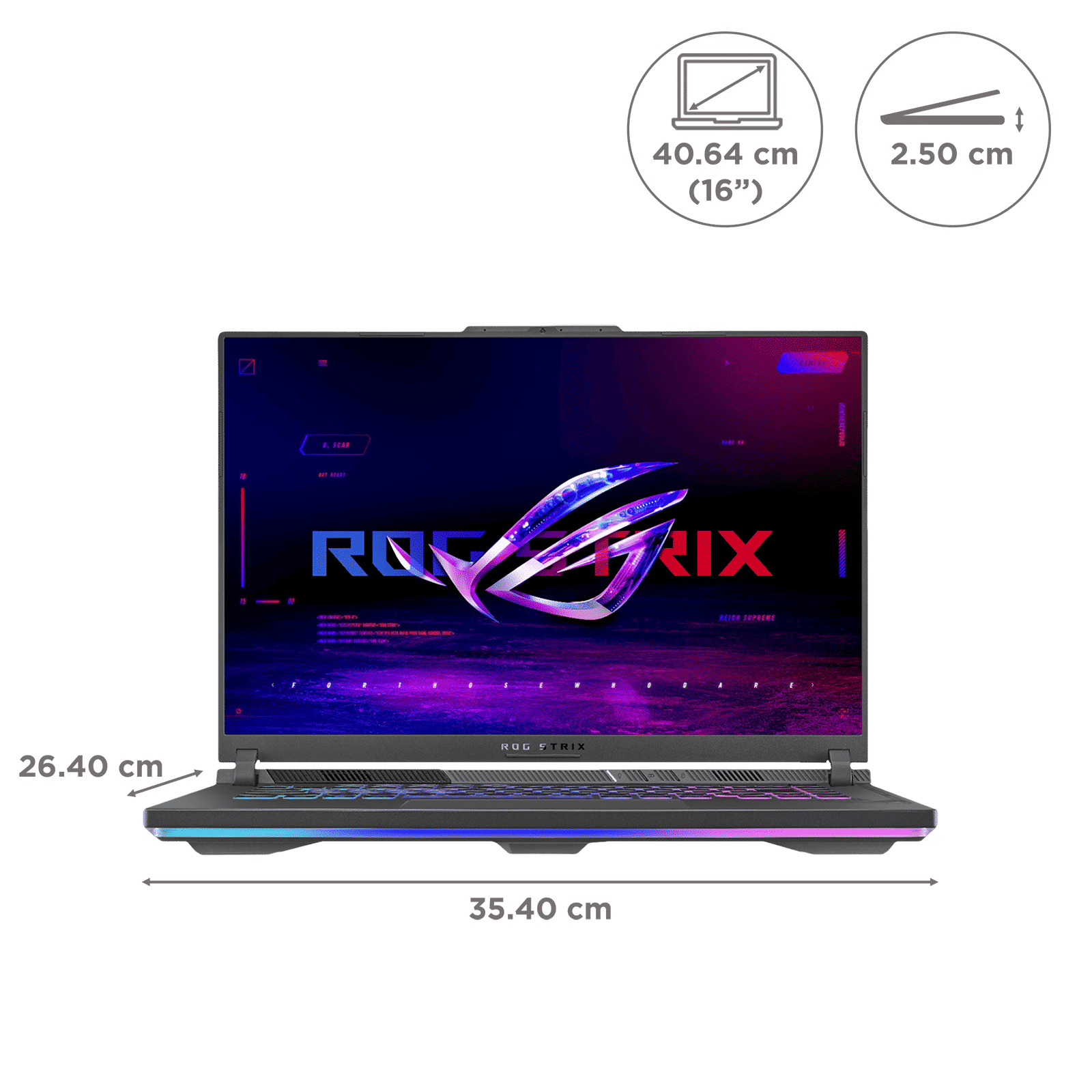 ASUS ROG Strix G16 G614JV-N3474WS Intel Core i7 13th Gen Gaming Laptop (16GB, 1TB SSD, Windows 11 Home, 8GB Graphics, 16 inch 165 Hz WUXGA IPS Display, NVIDIA GeForce RTX 4060, MS Office Home and Student 2021, Eclipse Gray, 2.5 KG)_2