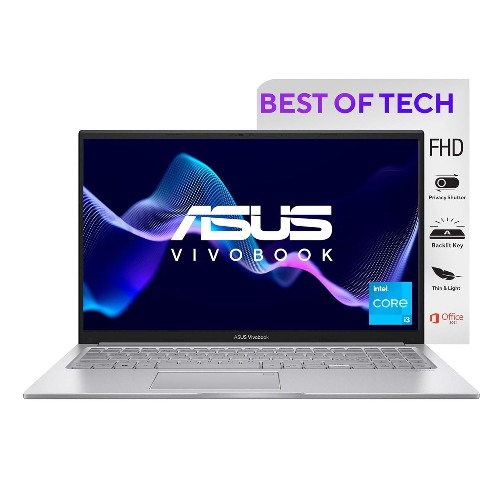 ASUS Vivobook 15 X1504VA-NJ320WS Intel Core i3 13th Gen Thin & Light Laptop (8GB, 512GB SSD, Windows 11 Home, 15.6 inch Full HD Display, MS Office Home & Student 2021, Cool Silver, 1.7 KG)_18