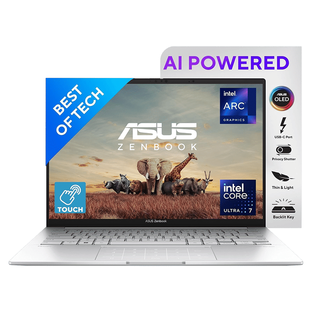 ASUS Zenbook 14 UX3405MA-PZ751WS Intel Evo Core Ultra 7 Touchscreen Thin & Light Laptop (16GB, 1TB SSD, Windows 11 Home, MS Office Home and Student 2021, 14 inch 3K OLED Display, Foggy Silver, 1.28 KG)_19