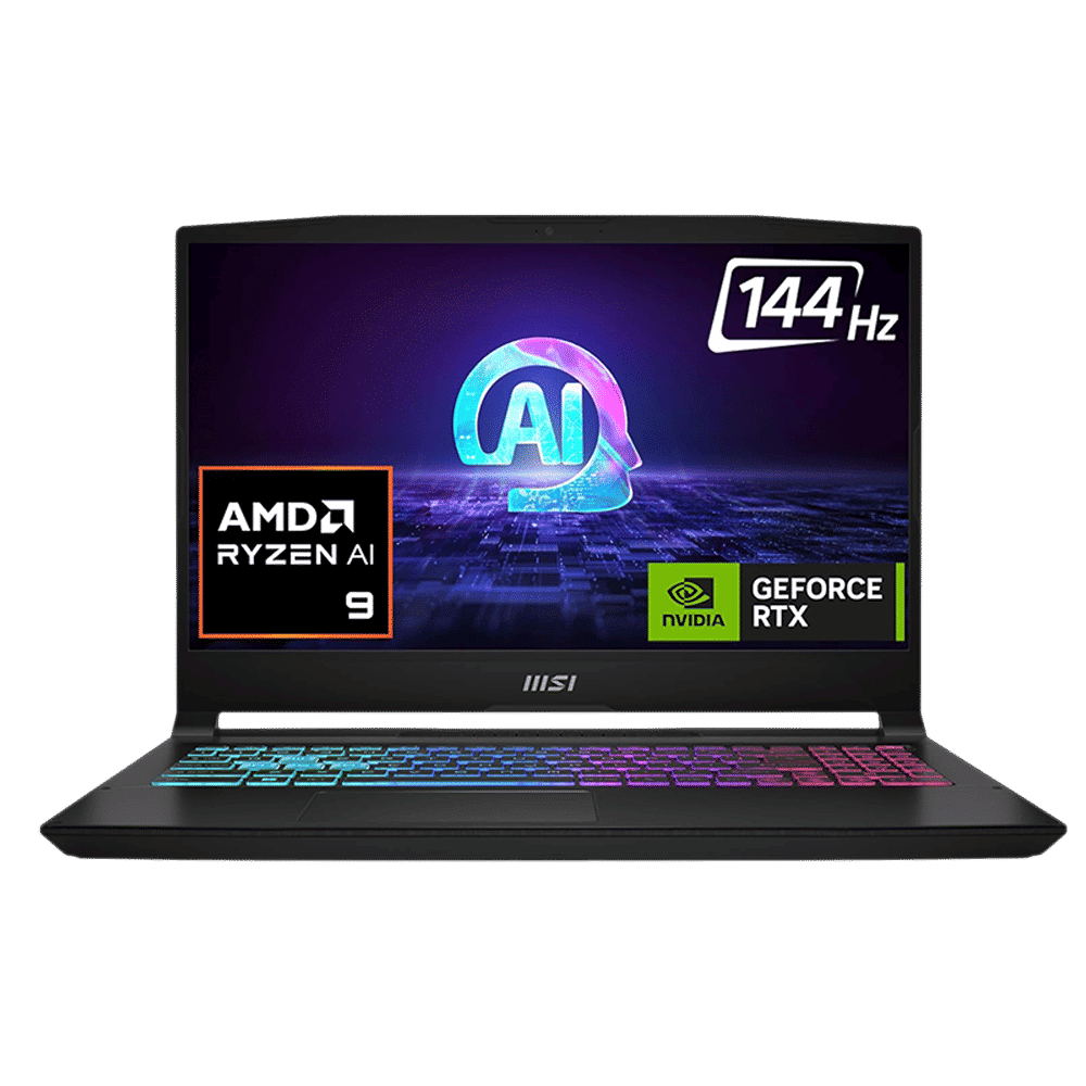 MSI Katana A15 AI B8VF-447IN AMD Ryzen 9 8945HS Gaming Laptop (16GB, 512GB SSD, Windows 11 Home, 8GB Graphics, 15.6 inch 144 Hz FHD Display, NVIDIA GeForce RTX 4060, MS Office 2021, Black, 2.25 KG)_1