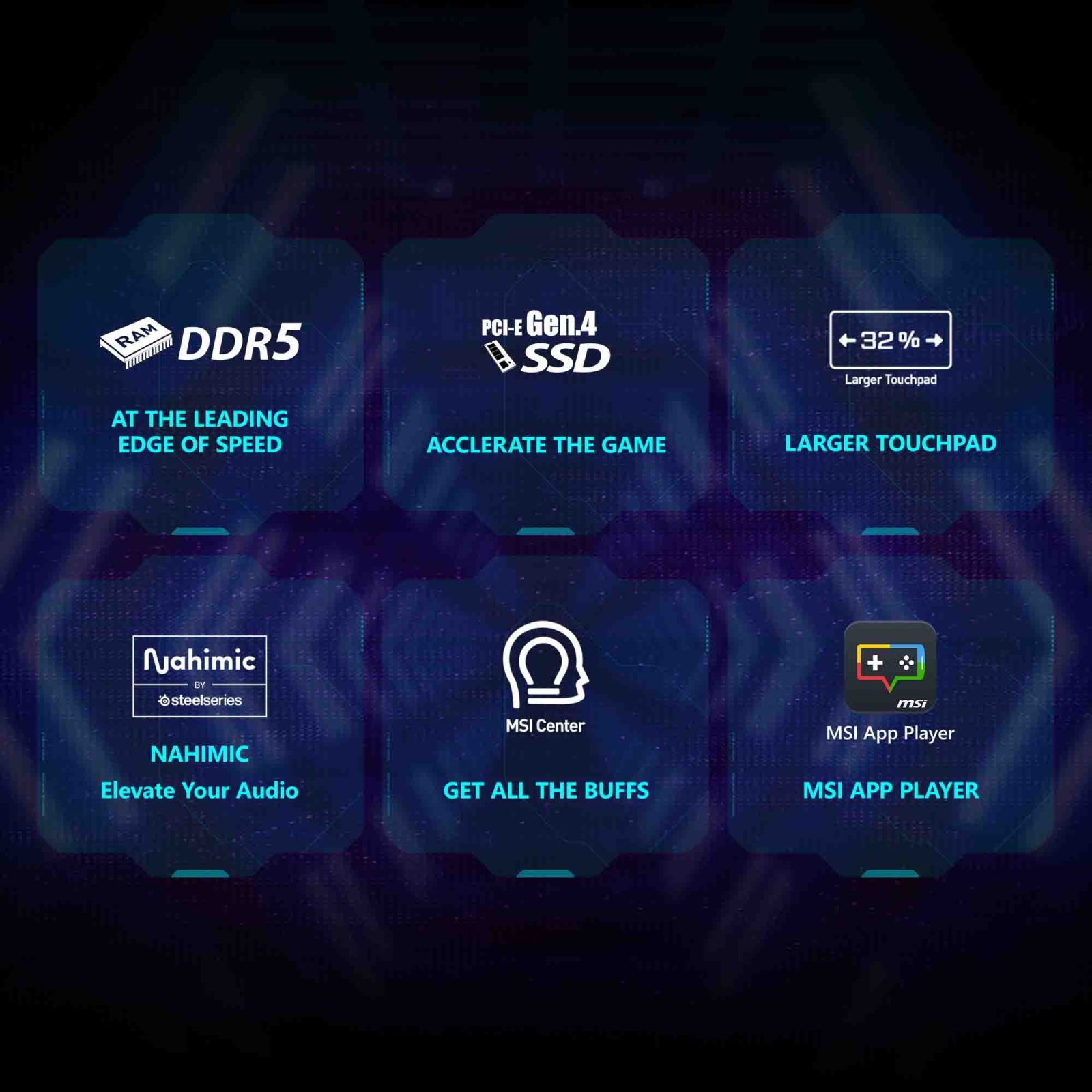 MSI Cyborg 15 A13VFK 1079IN Intel Core i7 13th Gen Gaming Laptop (16GB, 512GB SSD, Windows 11 Home, 8GB Graphics, 15.6 inch 144 Hz FHD Display, NVIDIA GeForce RTX 4060, MS Office Home & Student 2021, Translucent Black, 1.98 KG)_9