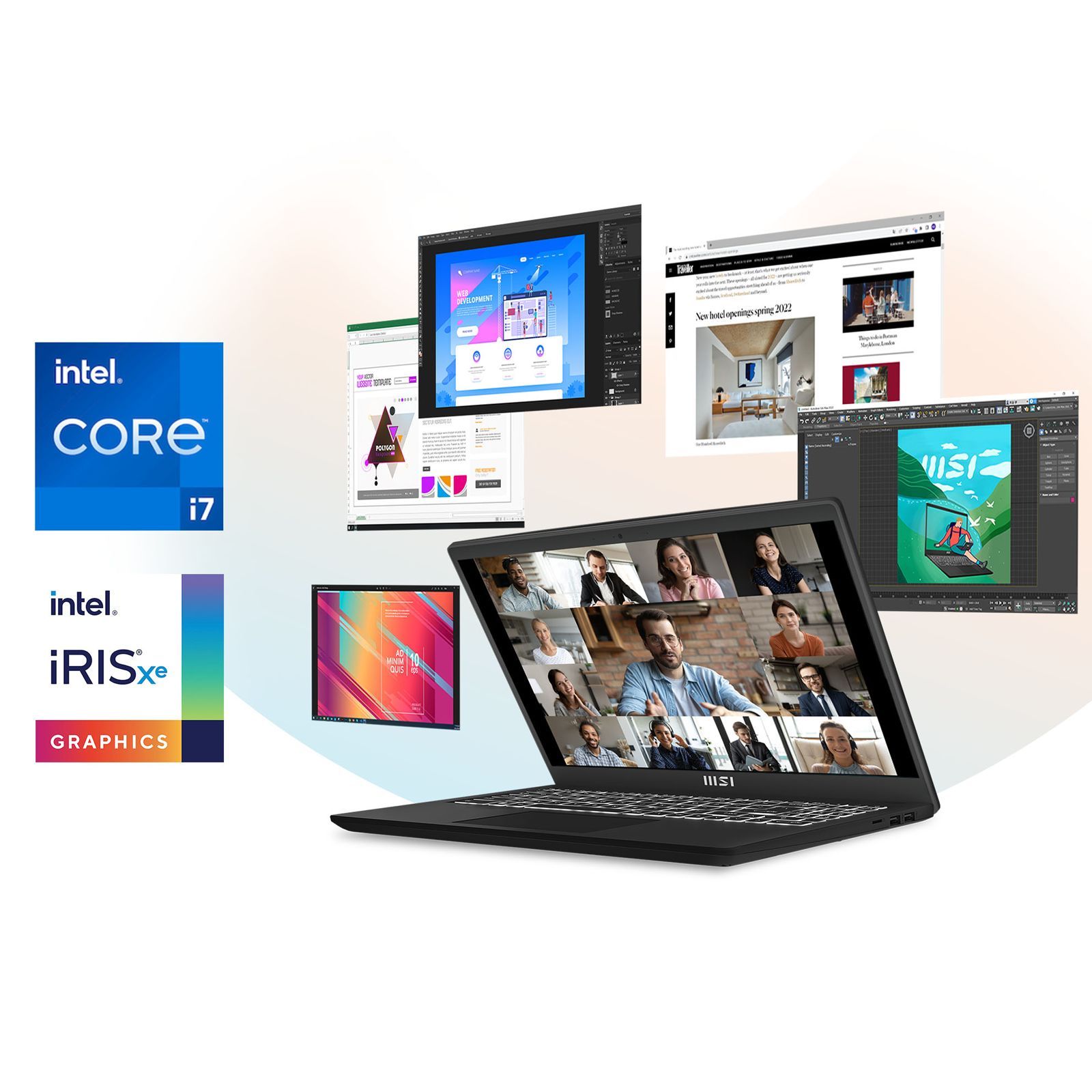 MSI Modern 15 H B13M 225IN Intel Core i7 13th Gen Business Laptop (16GB, 512GB SSD, Windows 11 Home, 15.6 inch Full HD IPS Display, MS Office 2021, Classic Black, 1.9 KG)_9