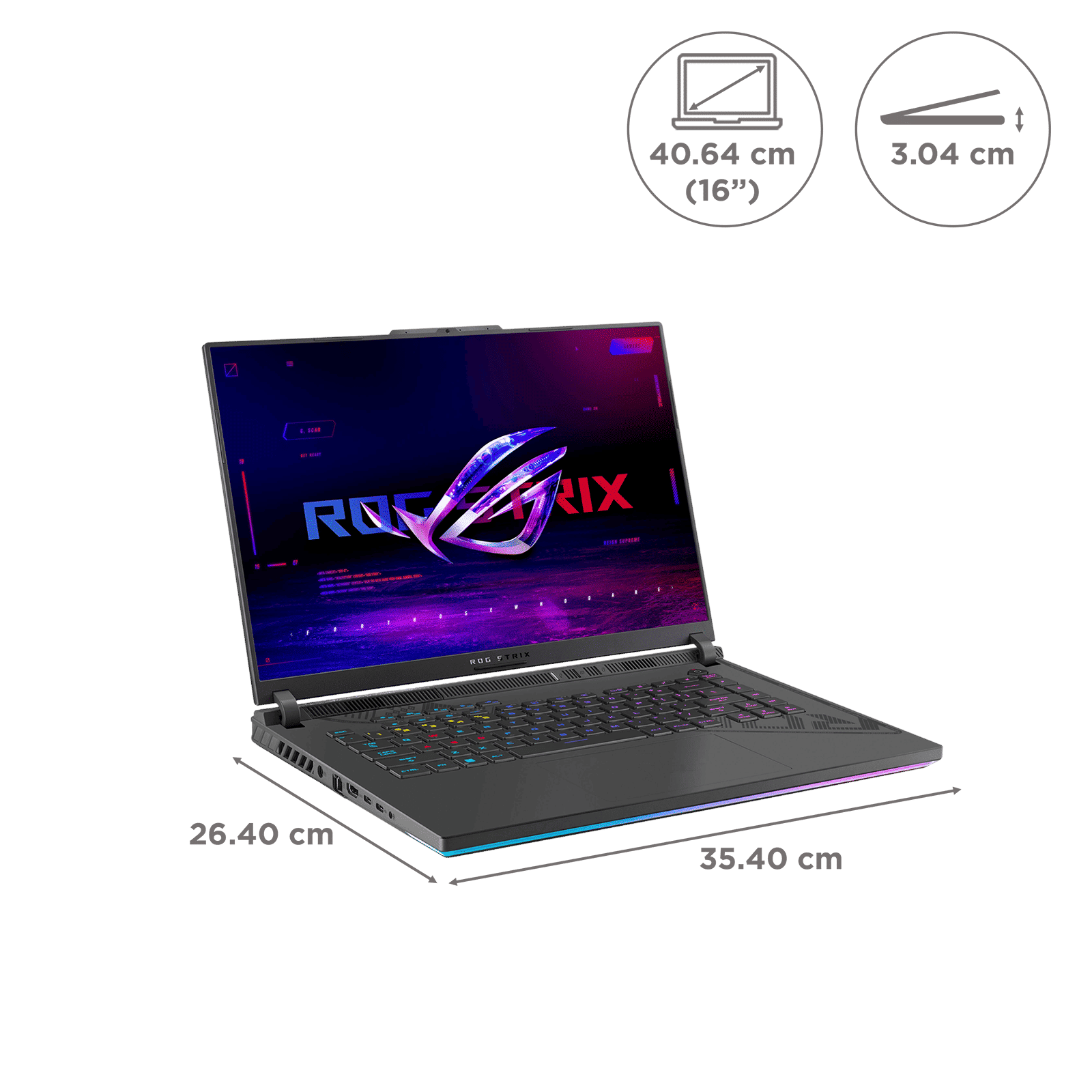 ASUS ROG Strix G16 G614JI-BG711WS Intel Core i7 13th Gen Gaming Laptop (16GB, 1TB SSD, Windows 11 Home, 8GB Graphics, 16 inch 165 Hz WUXGA IPS Display, NVIDIA GeForce RTX 4070, MS Office Home and Student 2021, Eclipse Gray, 2.5 KG)_2