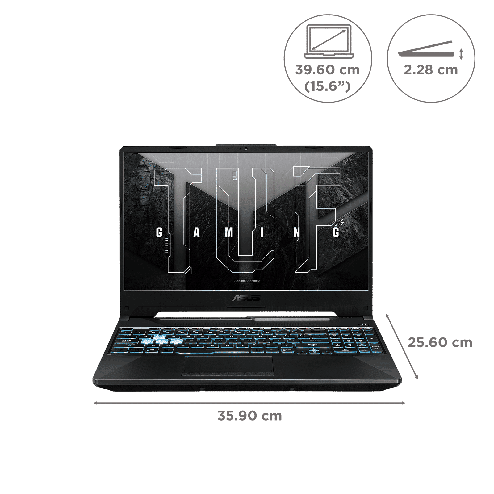 ASUS TUF Gaming A15 AMD Ryzen 5 Gaming Laptop (16GB, 512GB SSD, Windows 11 Home, 4GB Graphics, 15.6 inch 144 Hz Full HD Display, NVIDIA GeForce RTX 2050, MS Office Home and Student, Graphite Black, 2.3 KG)_2