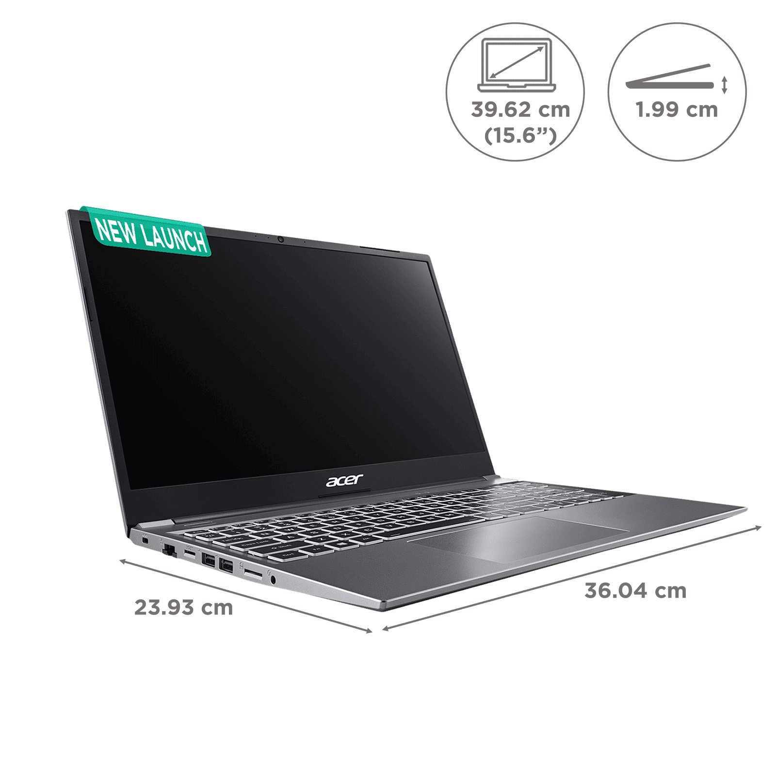 acer Aspire Lite Intel Core i7 12th Gen Thin & Light Laptop (16GB, 512GB SSD, Windows 11 Home, 15.6 inch Full HD IPS Display, Steel Gray, 1.59 KG)_2