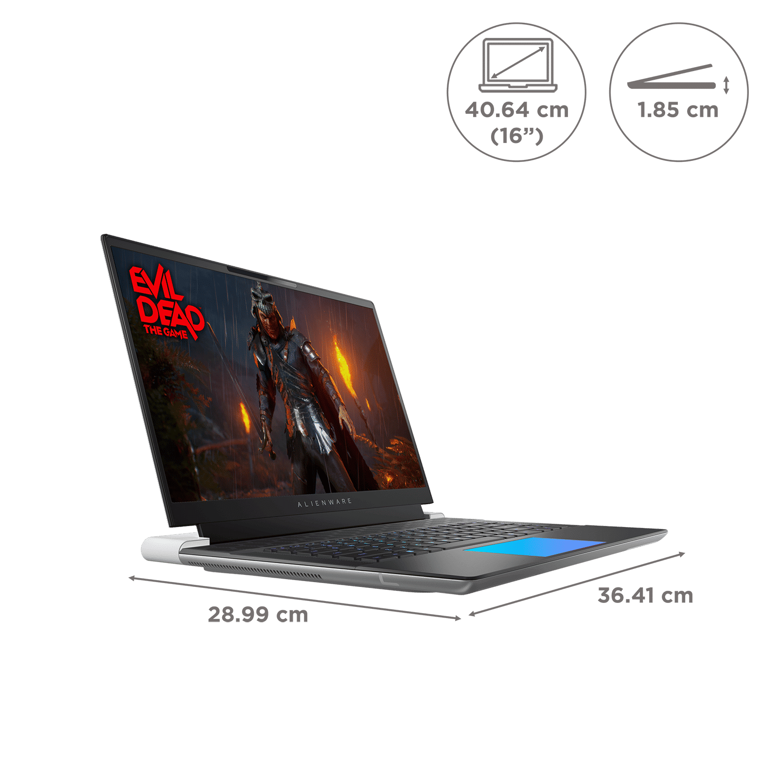 DELL Alienware x16 R2 Intel Core Ultra 9 Gaming Laptop (32GB, 1TB SSD, Windows 11 Home, 12GB Graphics, 16 inch 240 Hz QHD Plus Display, NVIDIA GeForce RTX 4080, MS Office Home & Student 2021, Lunar Light, 2.72 KG)_2