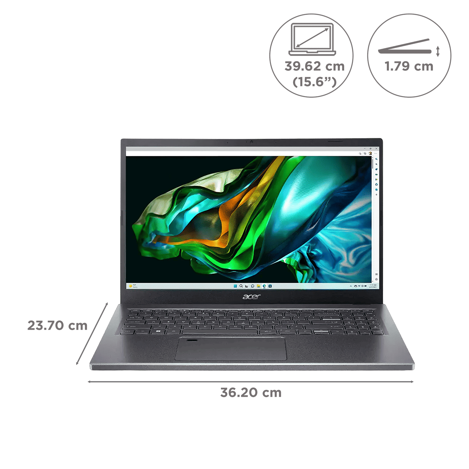 acer Aspire 5 Intel Core i5 13th Gen Thin & Light Laptop (16GB, 512GB SSD, Windows 11 Home, 15.6 inch Full HD Display, MS Office 2021, Steel Gray, 1.75 KG)_2