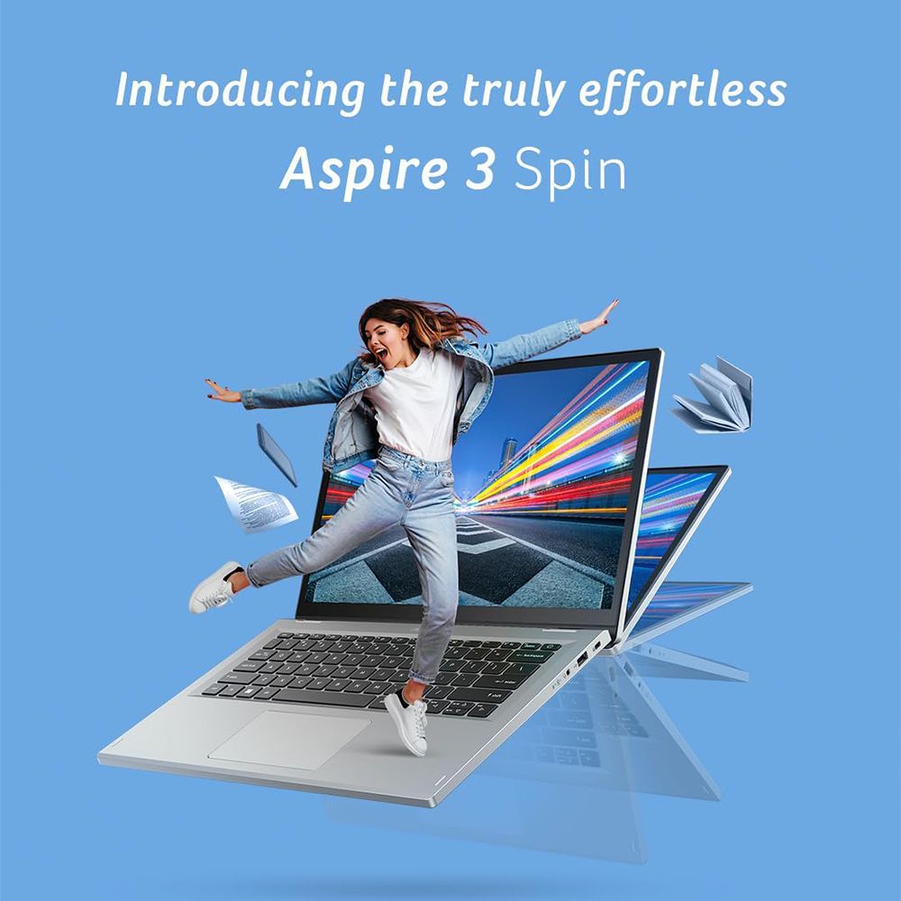 acer Aspire 3 Spin A3SP14-31PT Intel Core i3 Touchscreen 2-in-1 Laptop (8GB, 512GB SSD, Windows 11 Pro, 14 inch WUXGA IPS Display, MS Office 2021, Silver, 1.54 KG)_10