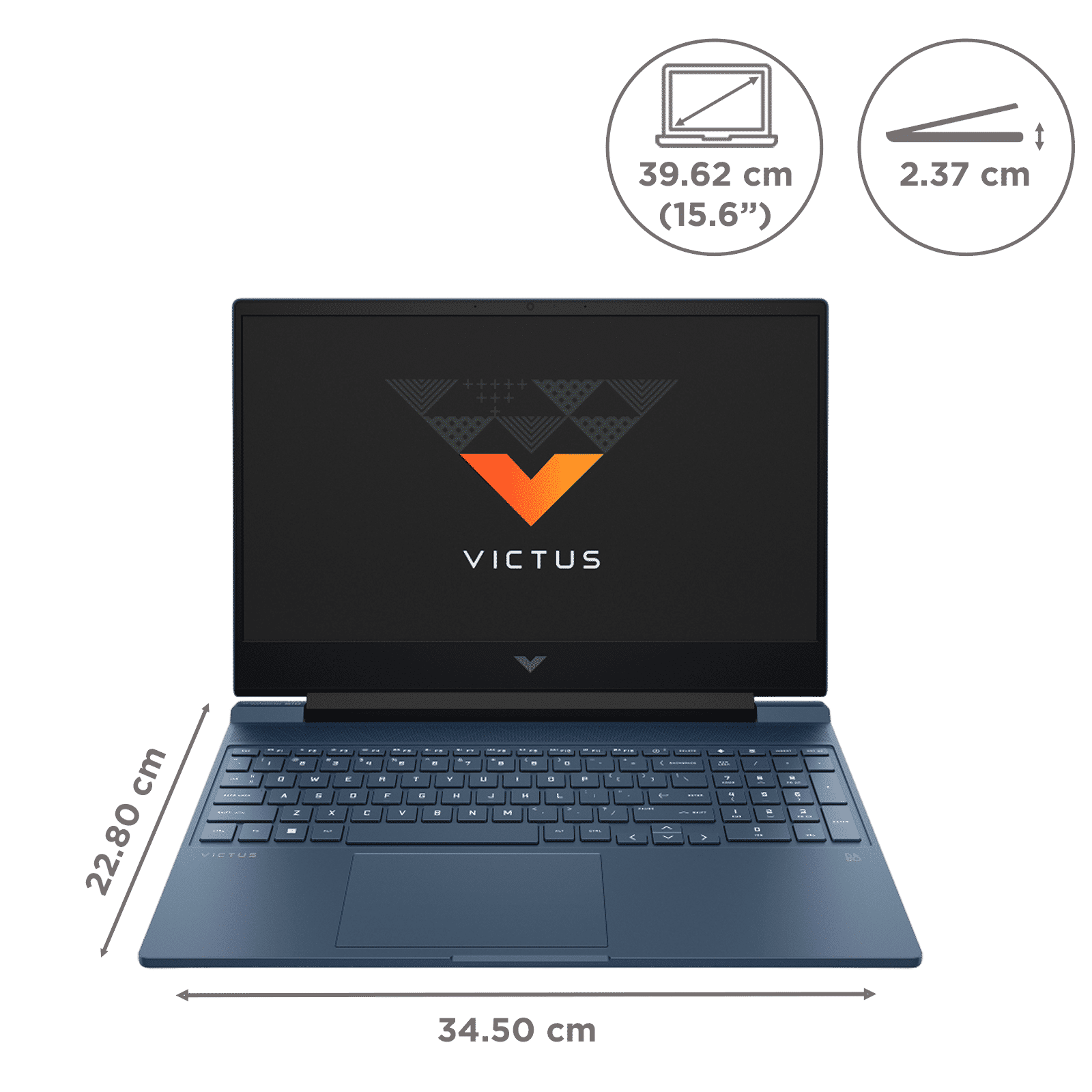 HP Victus 15 FA1310TX Intel Core i5 12th Gen Gaming Laptop (8GB, 512GB SSD, Windows 11 Home, 4GB Graphics, 15.6 inch 144 Hz Full HD Display, NVIDIA GeForce RTX 2050, MS Office 2021, Performance Blue, 2.29 KG)_2