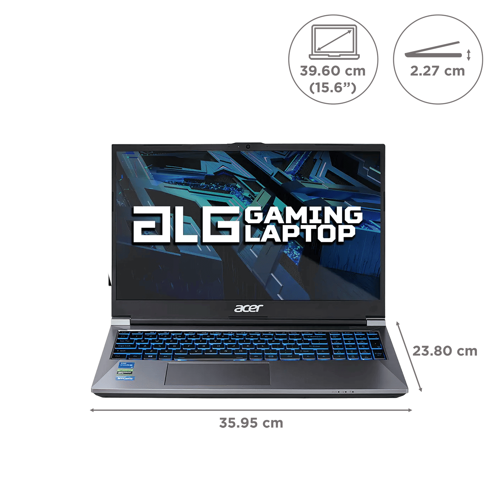 acer Aspire ALG AL15G-52 Intel Core i5 12th Gen Gaming Laptop (16GB, 512GB SSD, Windows 11 Home, 6GB Graphics, 15.6 inch 144 Hz Full HD Display, NVIDIA GeForce RTX 3050, MS Office 2021, Steel Gray, 1.99 KG)_2