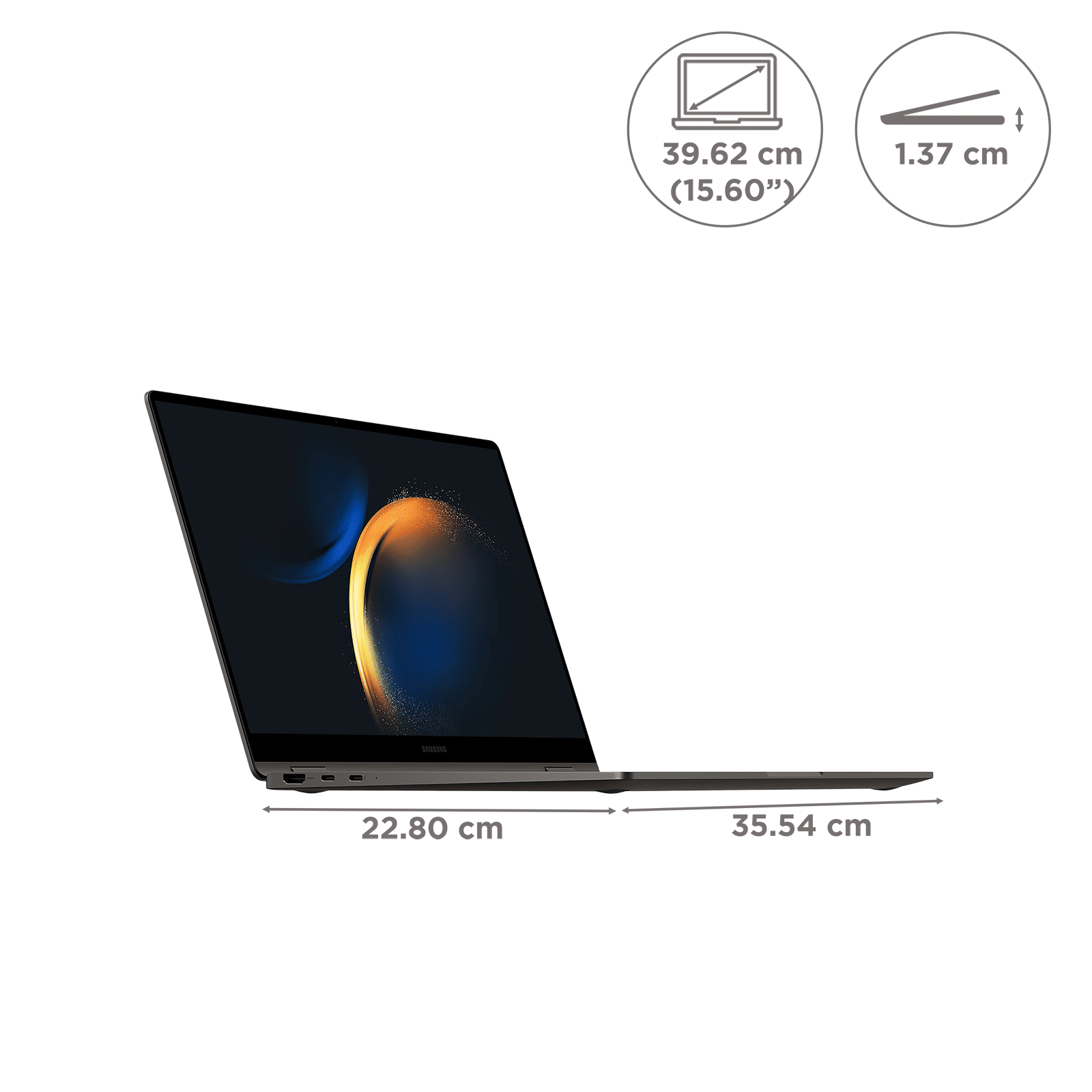 SAMSUNG Galaxy Book4 360 Intel Core 7 Touchscreen 2-in-1 Laptop (16GB, 1TB SSD, Windows 11 Home, 15.6 inch Full HD AMOLED Display, MS Office 2021, Moonstone Gray, 1.46 KG)_2