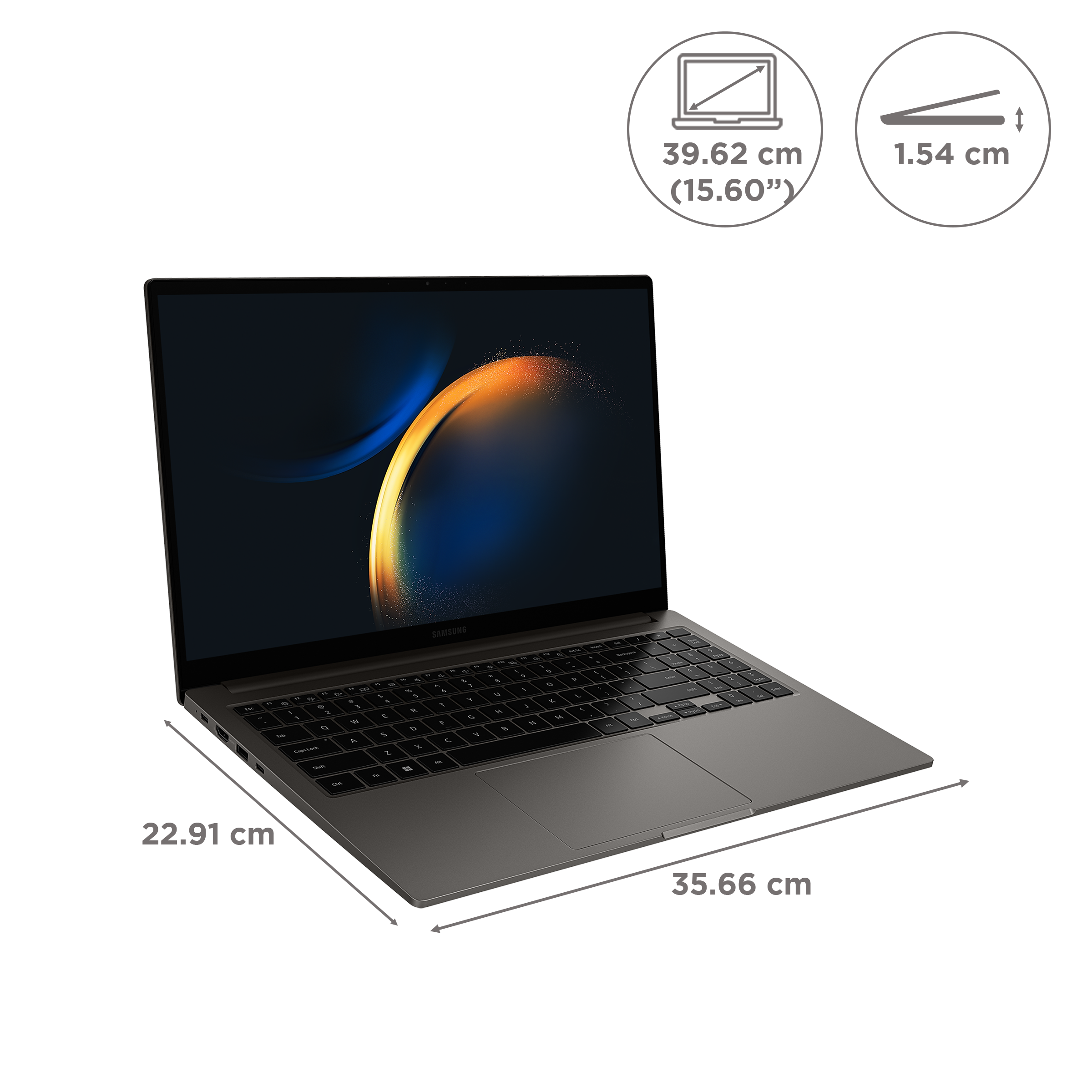 SAMSUNG Galaxy Book4 Intel Core 7 Thin & Light Laptop (16GB, 512GB SSD, Windows 11 Home, 15.6 inch Full HD LED Display, MS Office 2021, Gray, 1.55 KG)_2