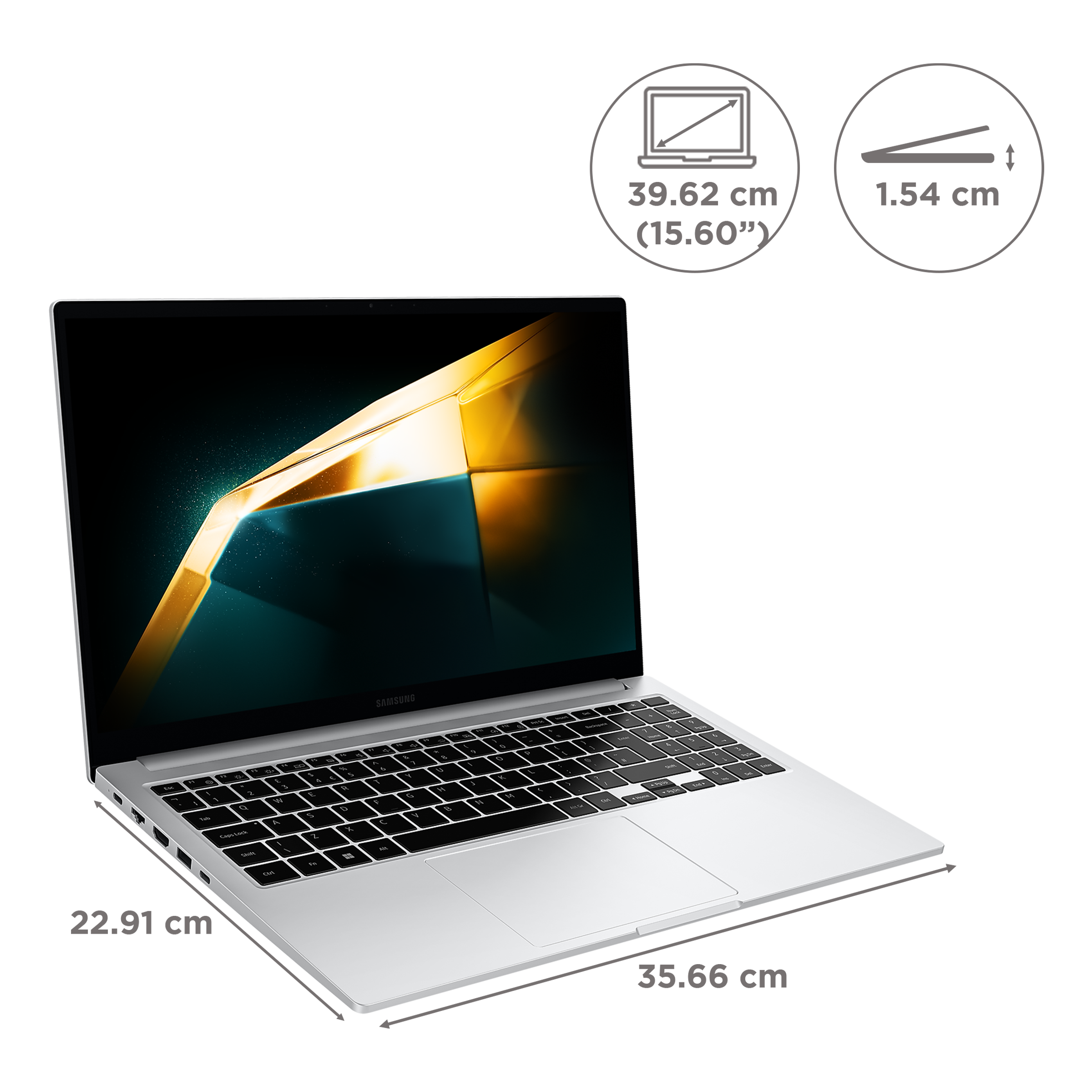 SAMSUNG Galaxy Book4 Intel Core 5 Thin and Light Laptop (8GB, 512GB SSD, Windows 11 Home, 15.6 inch Full HD LED Display, MS Office 2021, Silver, 1.55 KG)_2