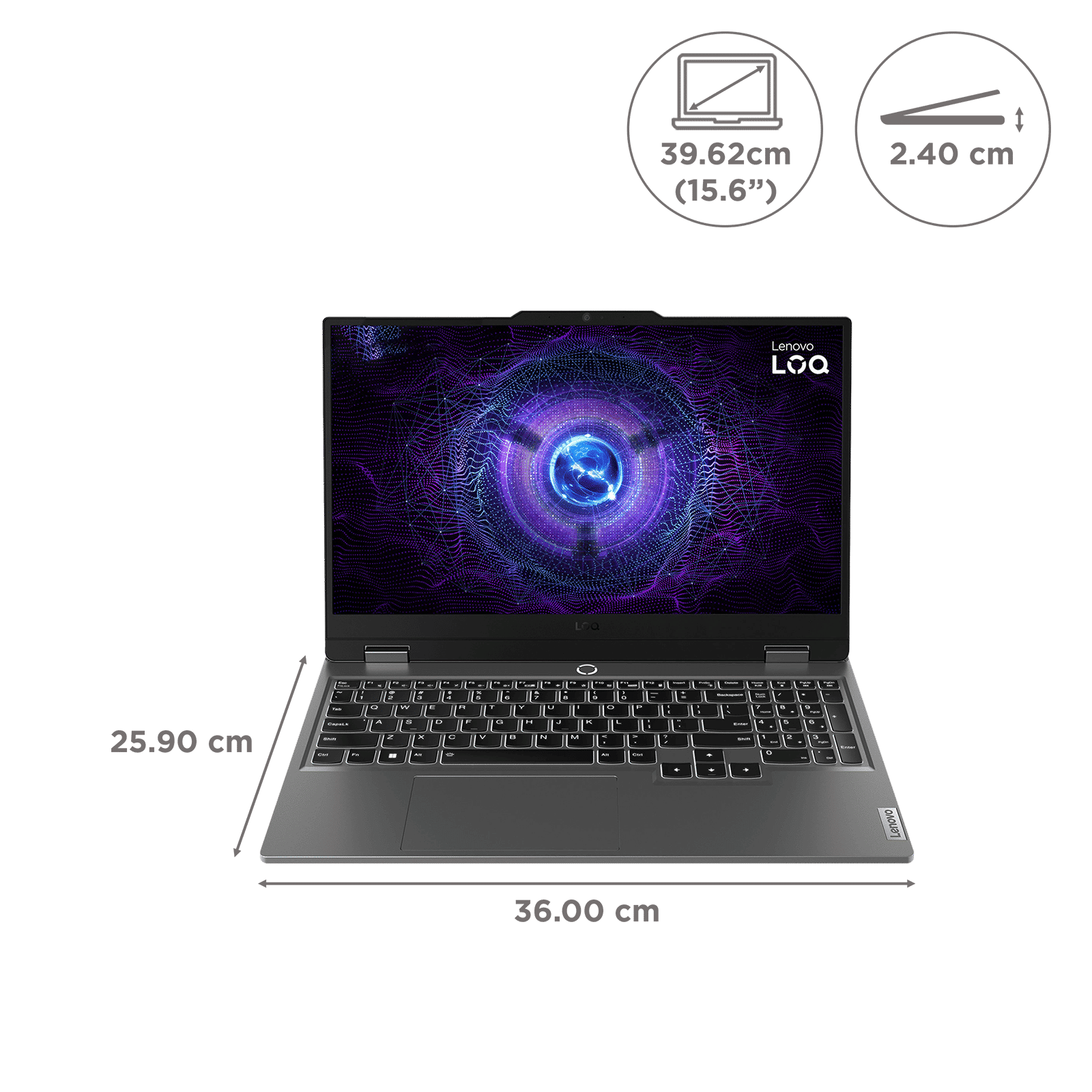 Lenovo LOQ 15IRX9 Intel Core i5 13th Gen Gaming Laptop (24GB, 512GB SSD, Windows 11 Home, 6GB Graphics, 15.6 inch 144 Hz Full HD IPS Display, NVIDIA GeForce RTX 4050, MS Office 2021, Luna Grey, 2.38 KG)_2