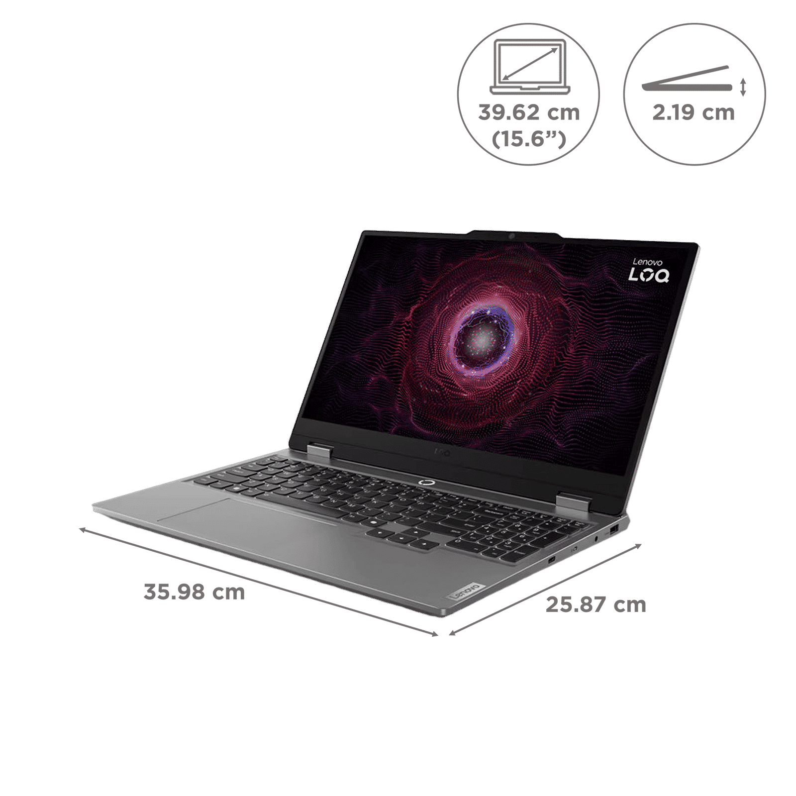 Lenovo LOQ Gen 9 AMD Ryzen 5 Gaming Laptop (12GB, 512GB, Windows 11 Home, 6GB Graphics, 15.6 inch 144 Hz Full HD IPS Anti Glare Display, NVIDIA GeForce RTX 3050, MS Office 2021, Luna Grey, 2.38 Kg)_2