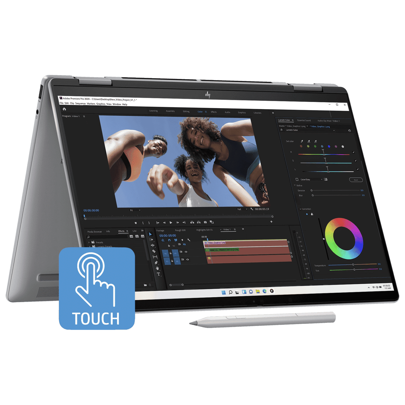 HP Envy x360 14-fa0038AU AMD Ryzen 5 Touchscreen 2-in-1 Laptop (16GB, 512GB SSD, Windows 11 Home, 14 inch, WUXGA IPS Display, Meteor Silver Aluminum, 1.39Kg)_1