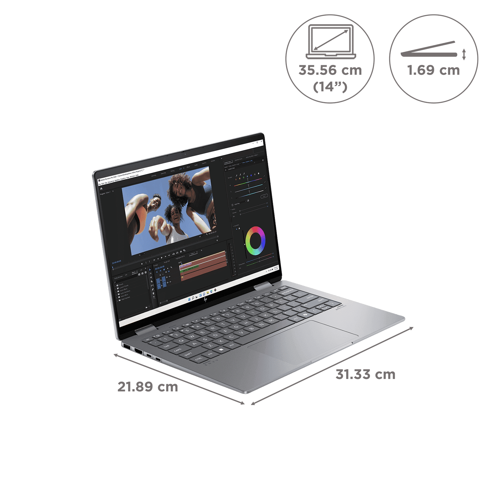 HP Envy x360 14-fa0038AU AMD Ryzen 5 Touchscreen 2-in-1 Laptop (16GB, 512GB SSD, Windows 11 Home, 14 inch, WUXGA IPS Display, Meteor Silver Aluminum, 1.39Kg)_2