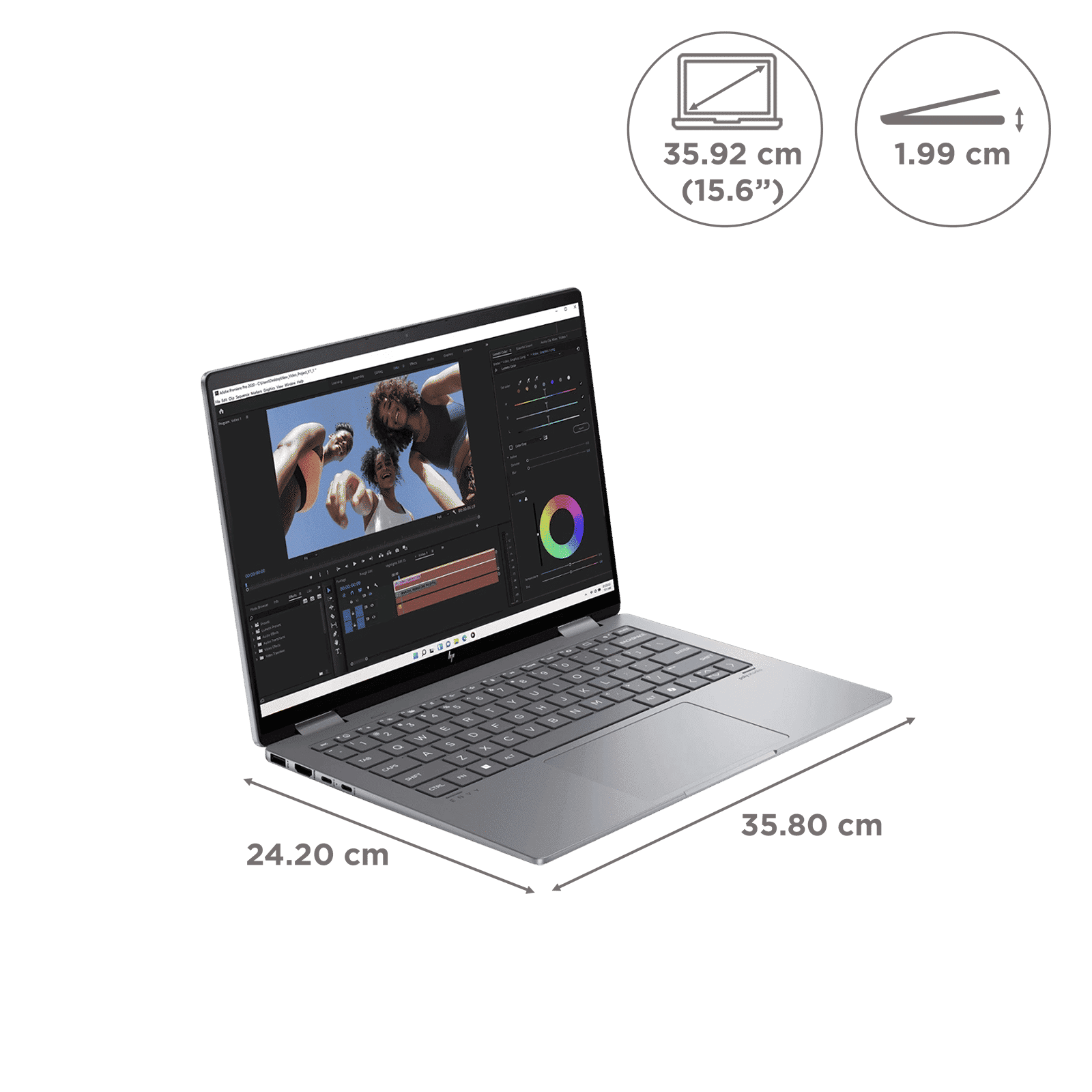 HP Envy x360 14-fa0052AU AMD Ryzen 7 Touchscreen 2 in 1 Laptop (16GB, 512GB SSD, Windows 11 Home, 14 inch WUXGA IPS Display, MS Office 2021, Mineral Silver, 1.44 KG)_2