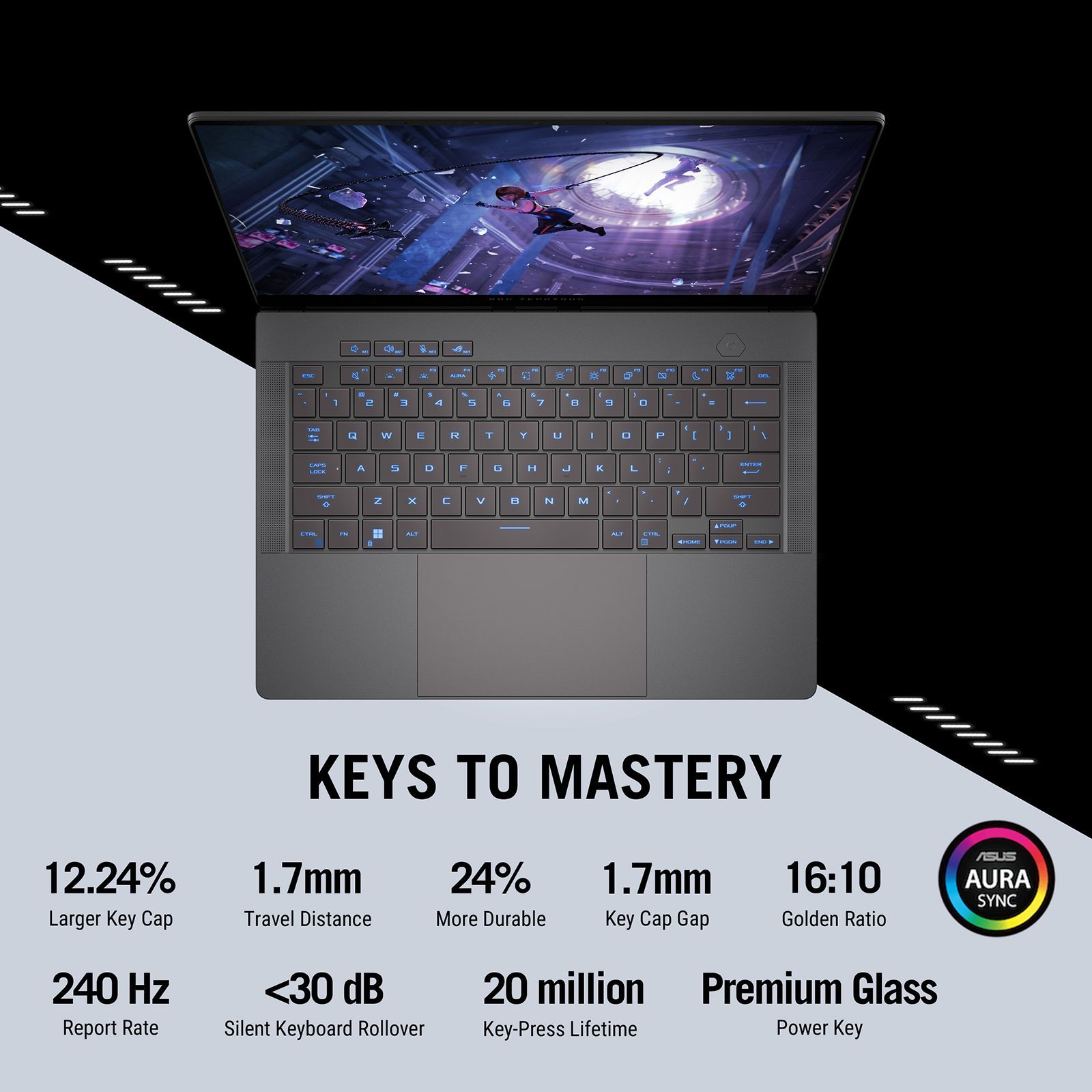ASUS ROG Zephyrus G14 GA403UV-QS085WS AMD Ryzen 9 8945HS Gaming Laptop (16GB, 1TB SSD, Windows 11 Home, 8GB Graphics, 14 inch 120 Hz 3K OLED Display, NVIDIA GeForce RTX 4060, MS Office Home and Student, Eclipse Gray, 1.5 KG)_12