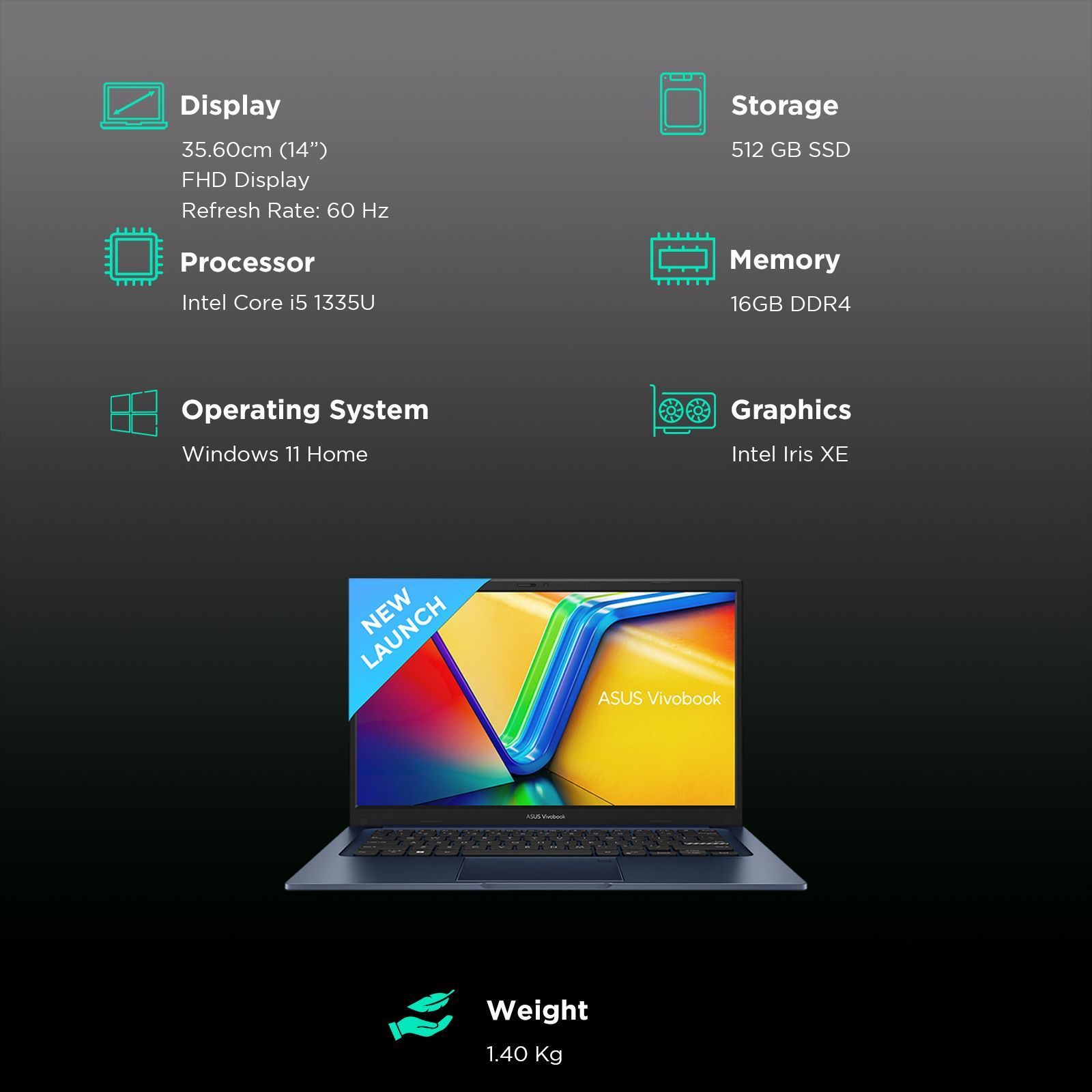 ASUS Vivobook 14 X1404VA-NK541WS Intel Core i5 13th Gen Thin & Light Laptop (16GB, 512GB SSD, Windows 11 Home, 14 inch Full HD Display, MS Office Home & Student 2021, Quiet Blue, 1.4 KG) ASUS Vivobook 14 X1404VA-NK541WS Intel Core i5 13th Gen Thin & Light Laptop (16GB, 512GB SSD, Windows 11 Home, 14 inch Full HD Display, MS Office Home & Student 2021, Quiet Blue, 1.4 KG)_3