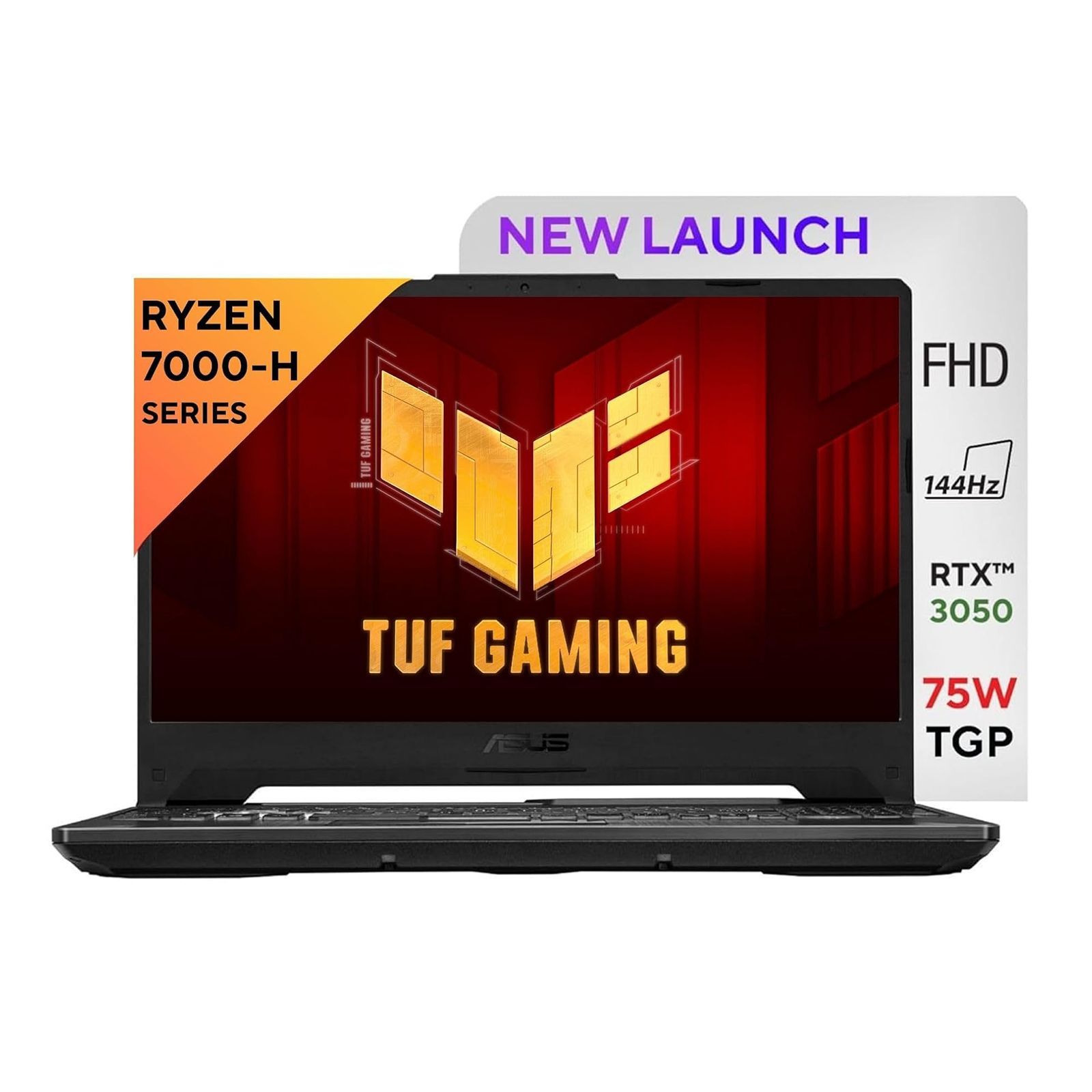 ASUS TUF Gaming A15 FA506NCR-HN075WS AMD Ryzen 7 Gaming Laptop (16GB, 512GB SSD, Windows 11 Home, 4GB Graphics, 15.6 inch 144 Hz Full HD IPS Display, NVIDIA GeForce RTX 3050, MS Office Home and Student 2021, Graphite Black, 2.3 KG)_11
