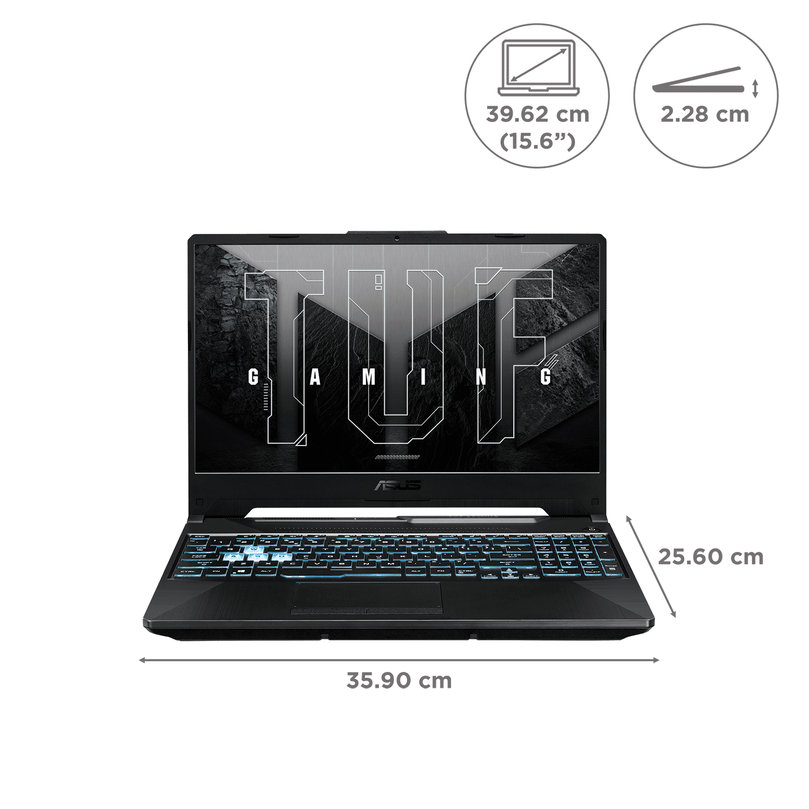 ASUS TUF Gaming A15 FA506NFR-HN259WS AMD Ryzen 7 Gaming Laptop (16GB, 512GB SSD, Windows 11 Home, 4GB Graphics, 15.6 inch 144 Hz Full HD IPS Display, NVIDIA GeForce RTX 2050, MS Office Home and Student, Graphite Black, 2.3 KG)_2