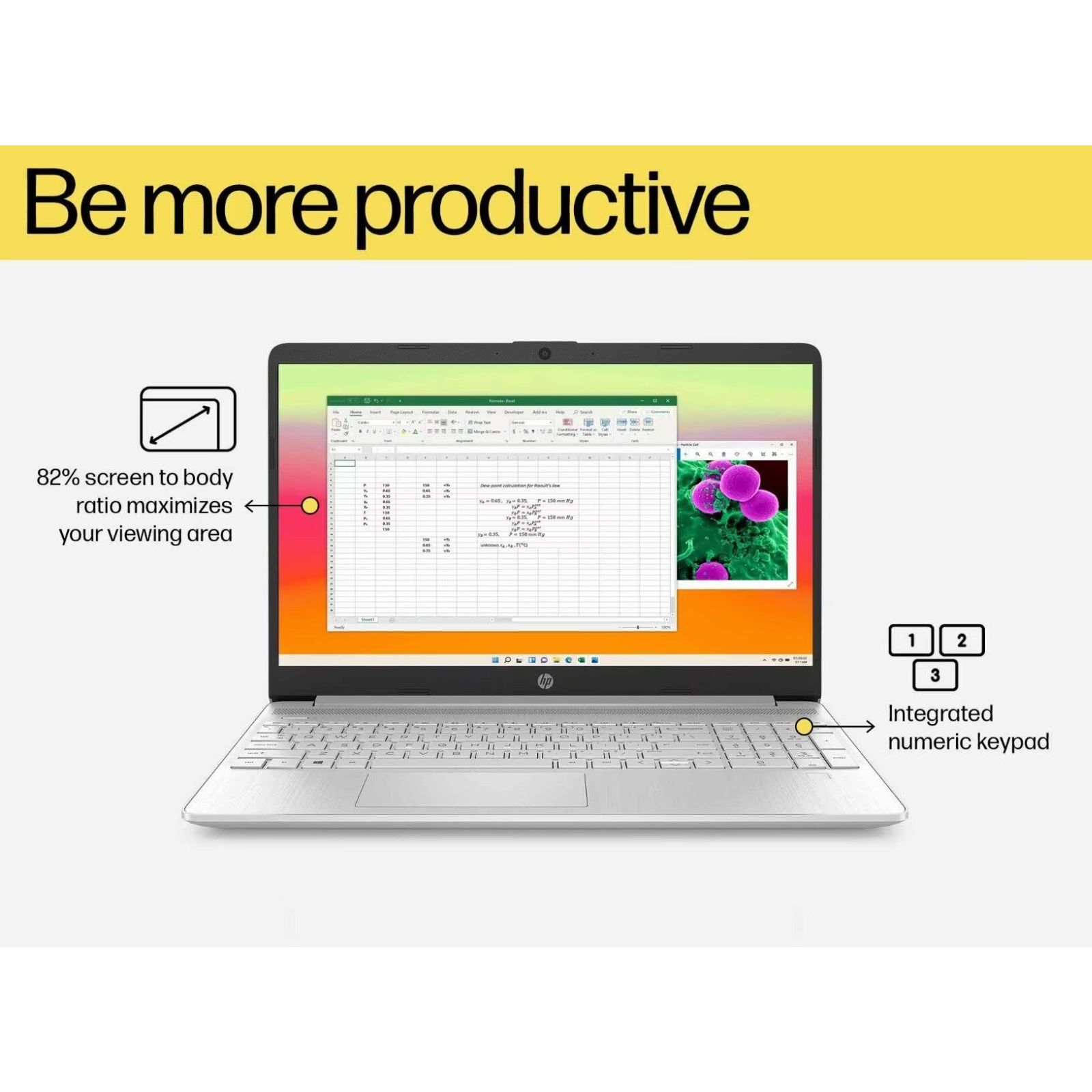 HP 15s-fq5329TU Intel Core i5 12th Gen Laptop (8GB, 512GB SSD, Windows 11 Home, 15.6 inch Full HD Display, MS Office 2021, Natural Silver, 1.69 KG)_7