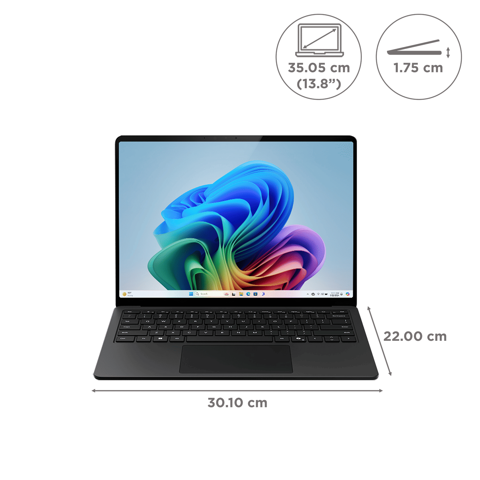 Microsoft Surface 7th Edition Snapdragon X Elite Touchscreen Ultra Thin Laptop (32GB, 1TB SSD, Windows 11 Home, 13.8 inch LCD Display, Black, 1.34 KG)_2