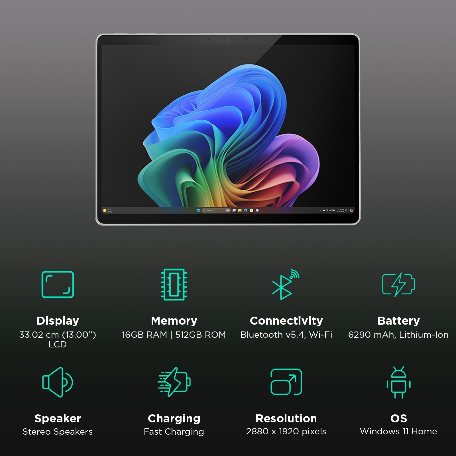 Microsoft Surface Pro 11th Edition Wi-Fi Windows 11 Home Tablet (13 Inch, 16GB RAM, 512GB ROM, Black) Microsoft Surface Pro 11th Edition Wi-Fi Windows 11 Home Tablet (13 Inch, 16GB RAM, 512GB ROM, Black)_3
