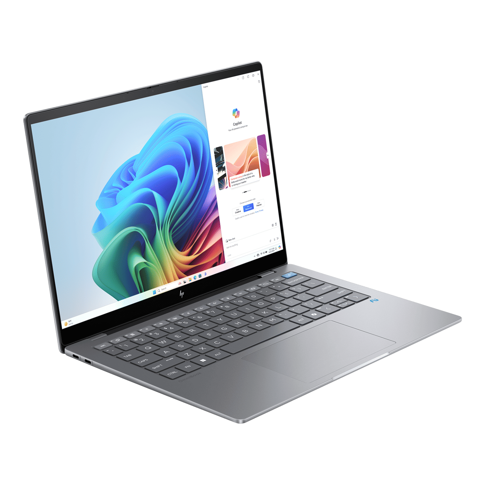 HP OmniBook X 14-fe0121QU Snapdragon X Elite Touchscreen Thin & Light Laptop (16GB, 1TB SSD, Next-Gen Windows, 14 inch 2.2K IPS Display, MS Office 2021, Meteor Silver, 1.34 KG)_7