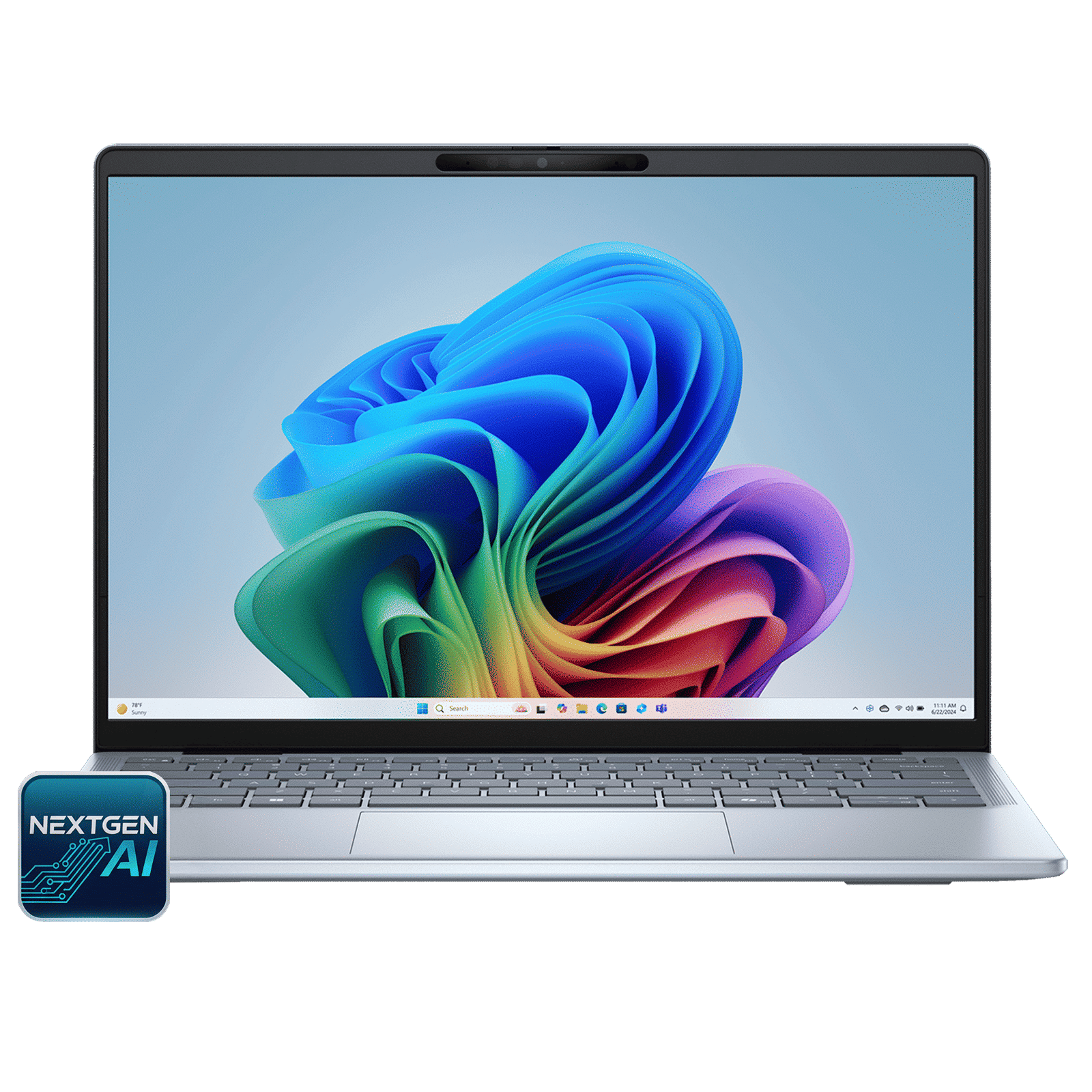 DELL Inspiron 14 Plus Snapdragon X Plus Touchscreen Thin & Light Laptop (16GB, 512GB SSD, Windows 11 Home, 14 inch QHD Plus IPS Display, MS Office 2021, Ice Blue, 1.40 KG)_1