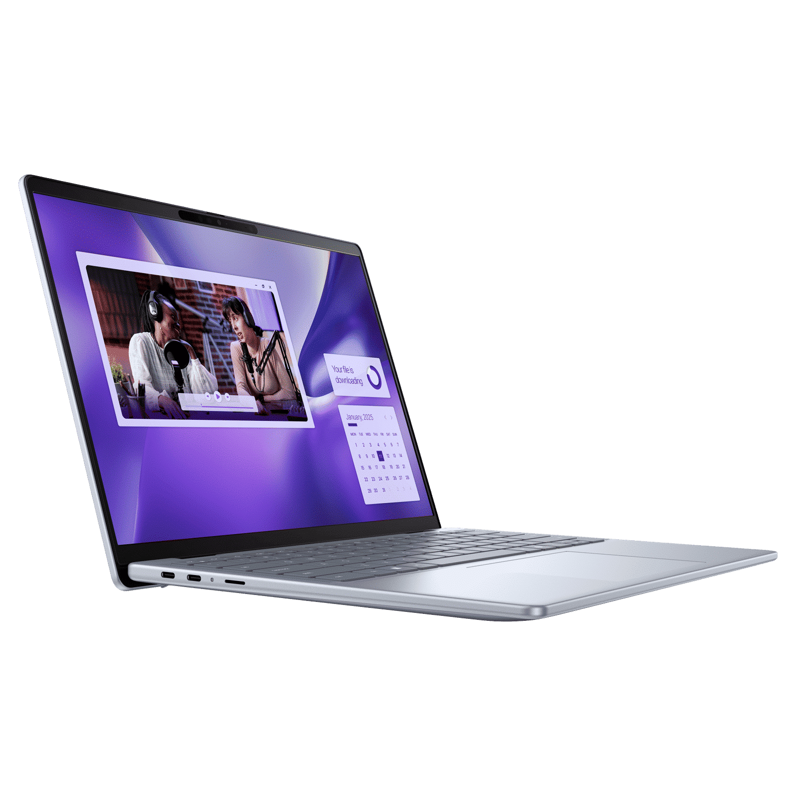 DELL Inspiron 14 Plus Snapdragon X Plus Touchscreen Thin & Light Laptop (16GB, 512GB SSD, Windows 11 Home, 14 inch QHD Plus IPS Display, MS Office 2021, Ice Blue, 1.40 KG)_2