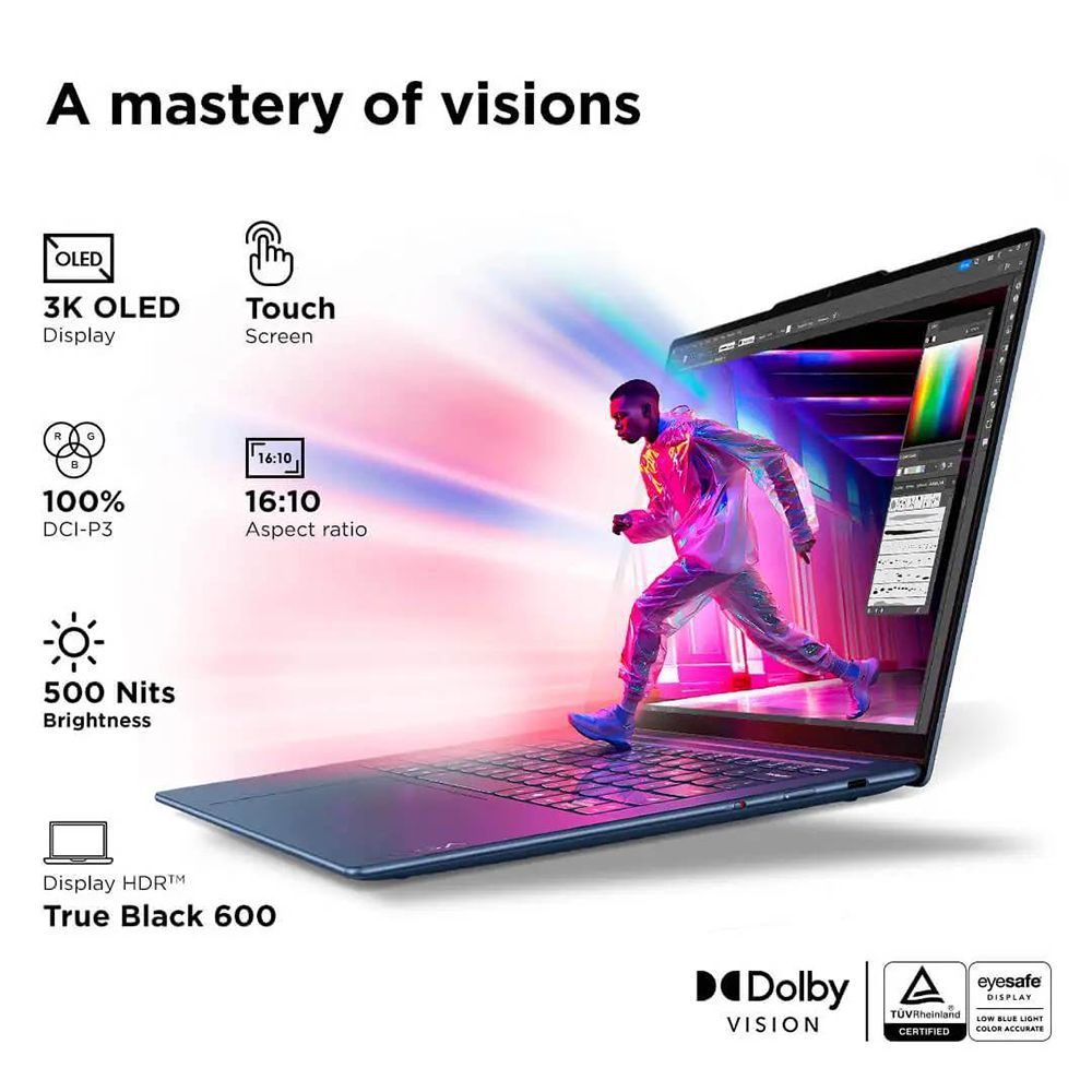 Lenovo Yoga Slim 7x Snapdragon X Elite X1E 9th Gen Touchscreen Thin & Light Laptop (32GB, 1TB SSD, Windows 11 Home, 14.5 inch OLED Display, MS Office 2021, Cosmic Blue, 1.28 KG)_10