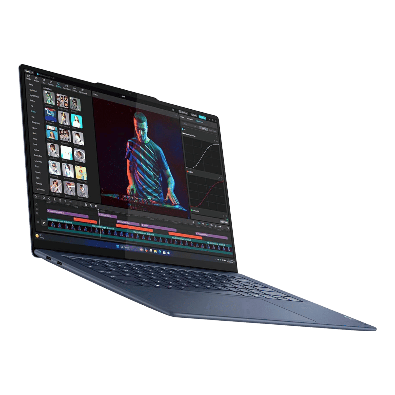 Lenovo Yoga Slim 7x Snapdragon X Elite X1E 9th Gen Touchscreen Thin & Light Laptop (32GB, 1TB SSD, Windows 11 Home, 14.5 inch OLED Display, MS Office 2021, Cosmic Blue, 1.28 KG)_6