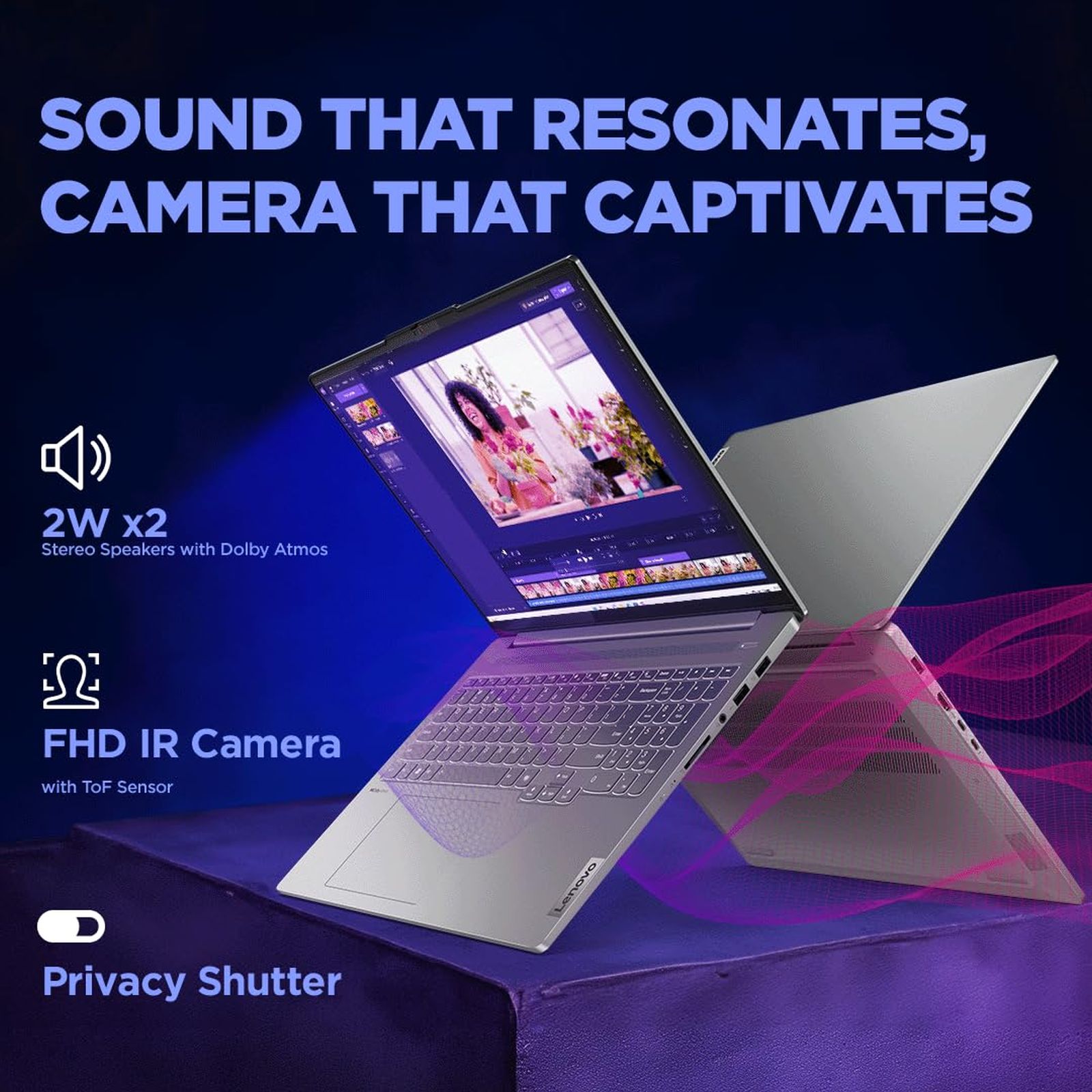 Lenovo IdeaPad Pro 5 16AHP9 AMD Ryzen 7 Laptop (16GB, 1TB SSD, Windows 11 Home, 6GB Graphics, 16 inch OLED Display, MS Office 2021, Arctic Grey, 1.91 KG)_4