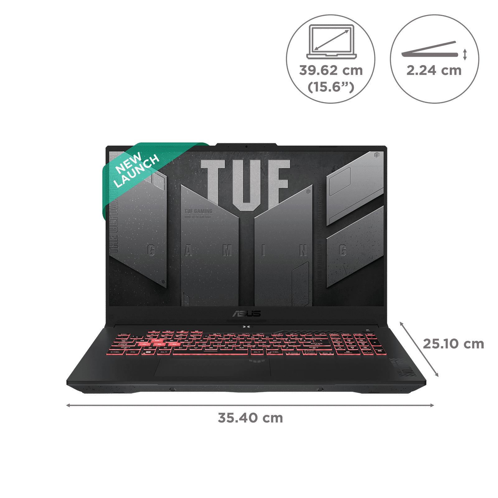 ASUS TUF Gaming F15 FX507VU-LP210WS Intel Core i7 13th Gen Gaming Laptop (16GB, 512GB SSD, Windows 11 Home, 6GB Graphics, 15.6 inch 144 Hz Full HD IPS Display, NVIDIA GeForce RTX 4050, MS Office Home and Student 2021, Mecha Gray, 2.2 KG)_2