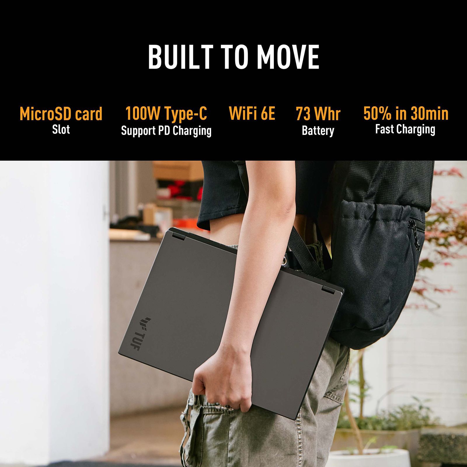 ASUS TUF Gaming FA401UU-RG033WS AMD Ryzen 7 8845HS Gaming Laptop (16GB, 1TB SSD, Windows 11 Home, 6GB Graphics, 14 inch 165 Hz WQXGA IPS Display, NVIDIA GeForce RTX 4050, MS Office Home and Student 2021, Jaeger Gray, 1.46 KG)_14