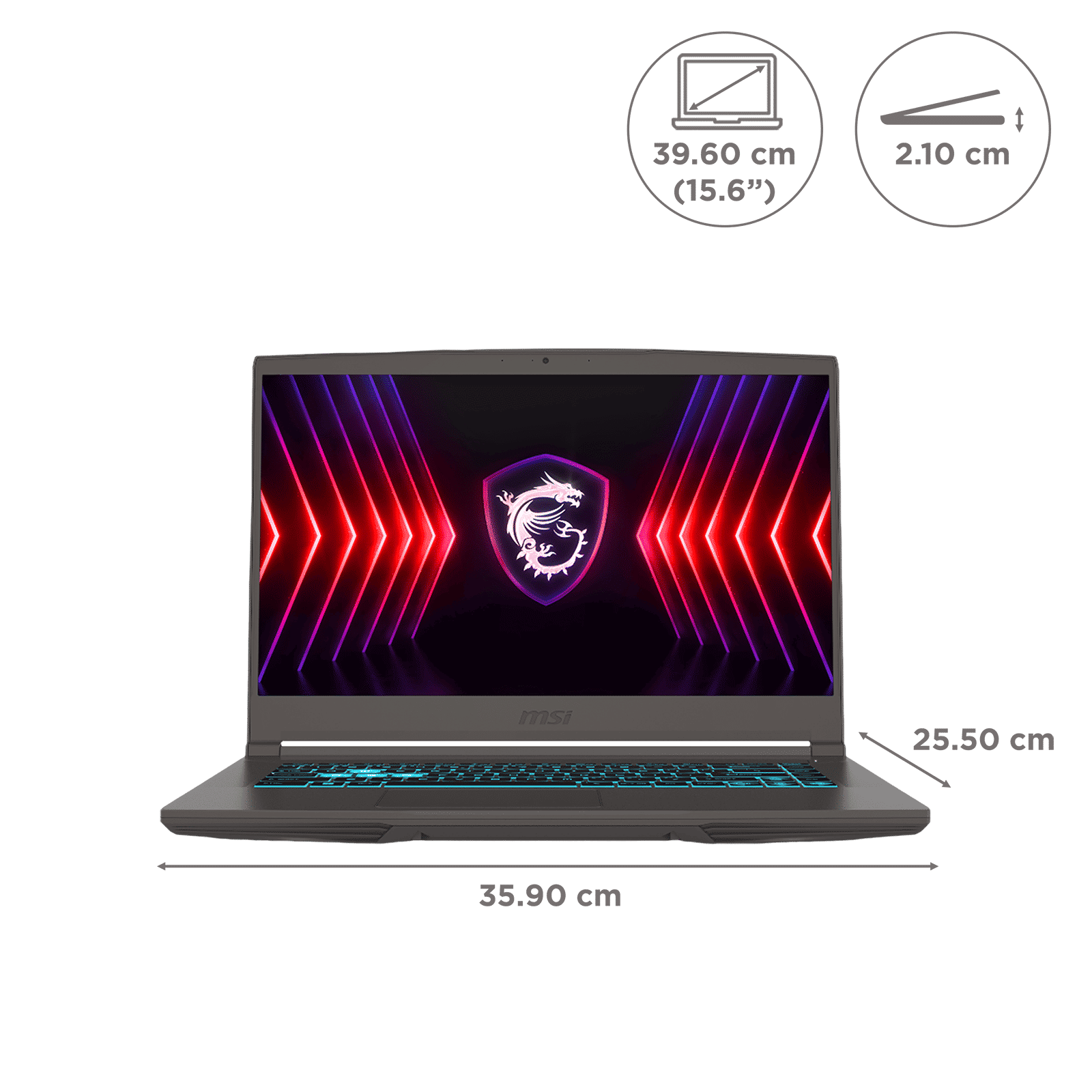 MSI Thin 15 B13VE-2611IN Intel Core i5 13th Gen Gaming Laptop (16GB, 512GB SSD, Windows 11 Home, 6GB Graphics, 15.6 inch 144 Hz Full HD Display, NVIDIA GeForce RTX 4050, MS Office 2021, Cosmos Gray, 1.86 KG)_2